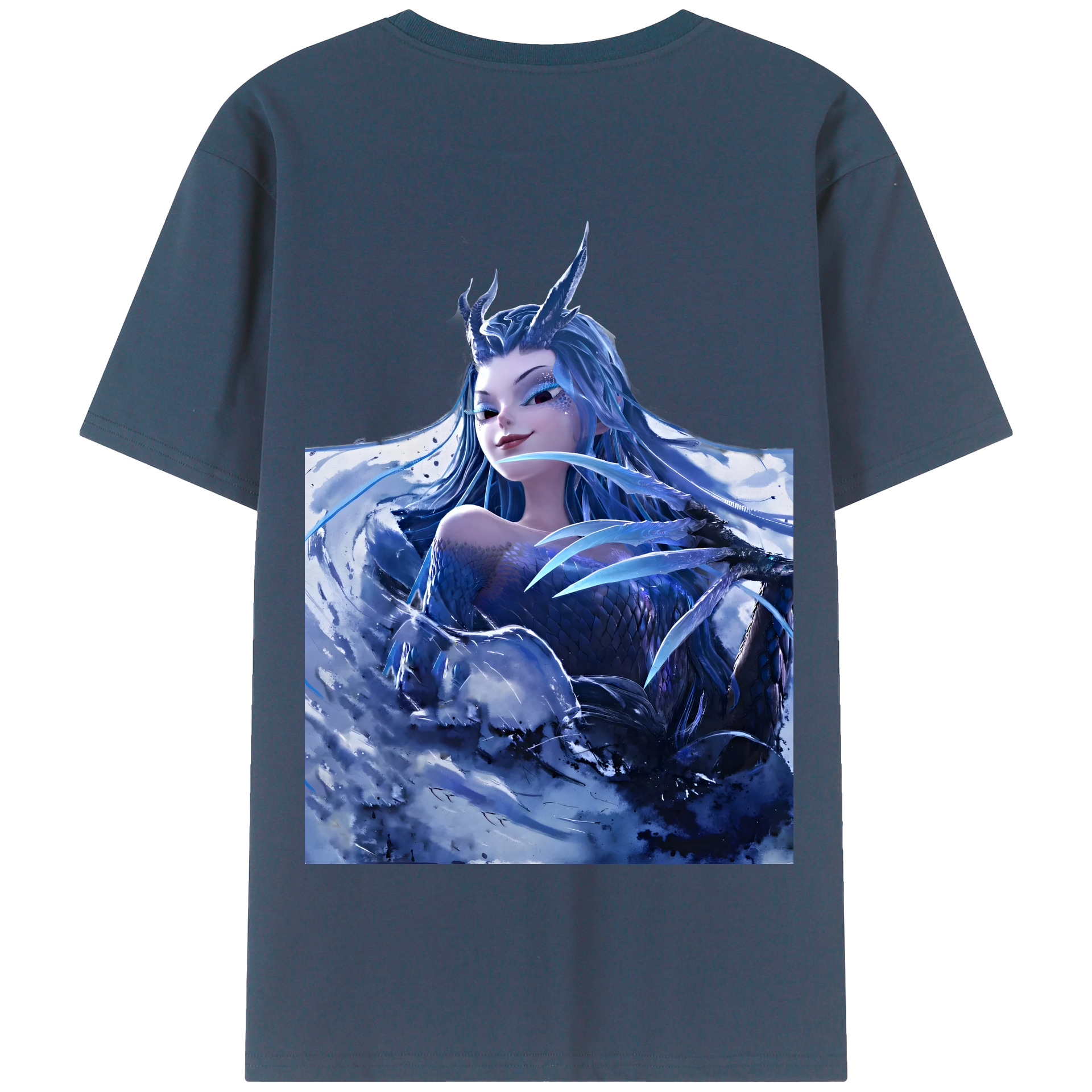 （画像用） Ne Zha 2 ナタ 魔童の大暴れ 綿100％半袖Tシャツ（背面プリント）