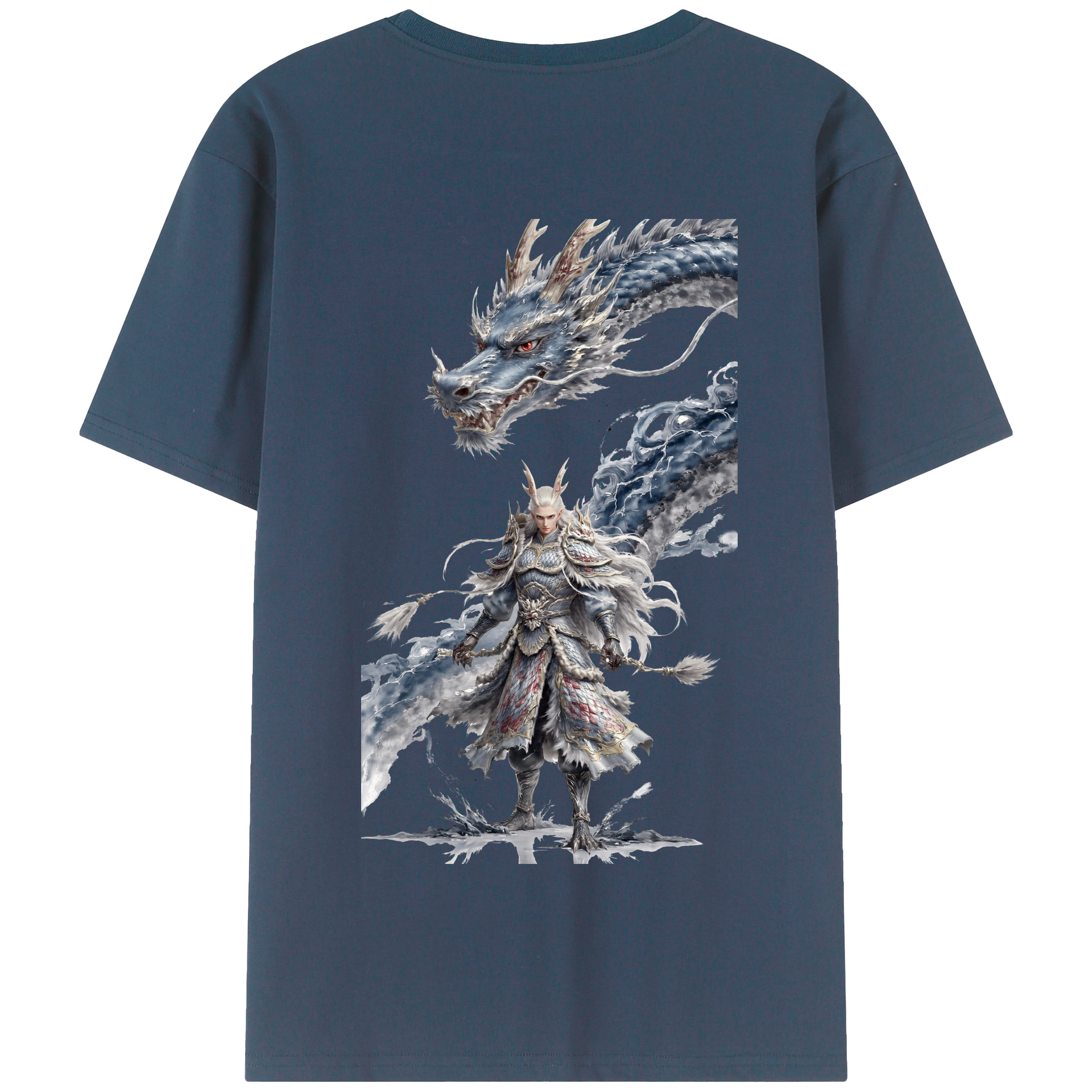 （画像用） Ne Zha 2 ナタ 魔童の大暴れ 綿100％半袖Tシャツ（背面プリント）