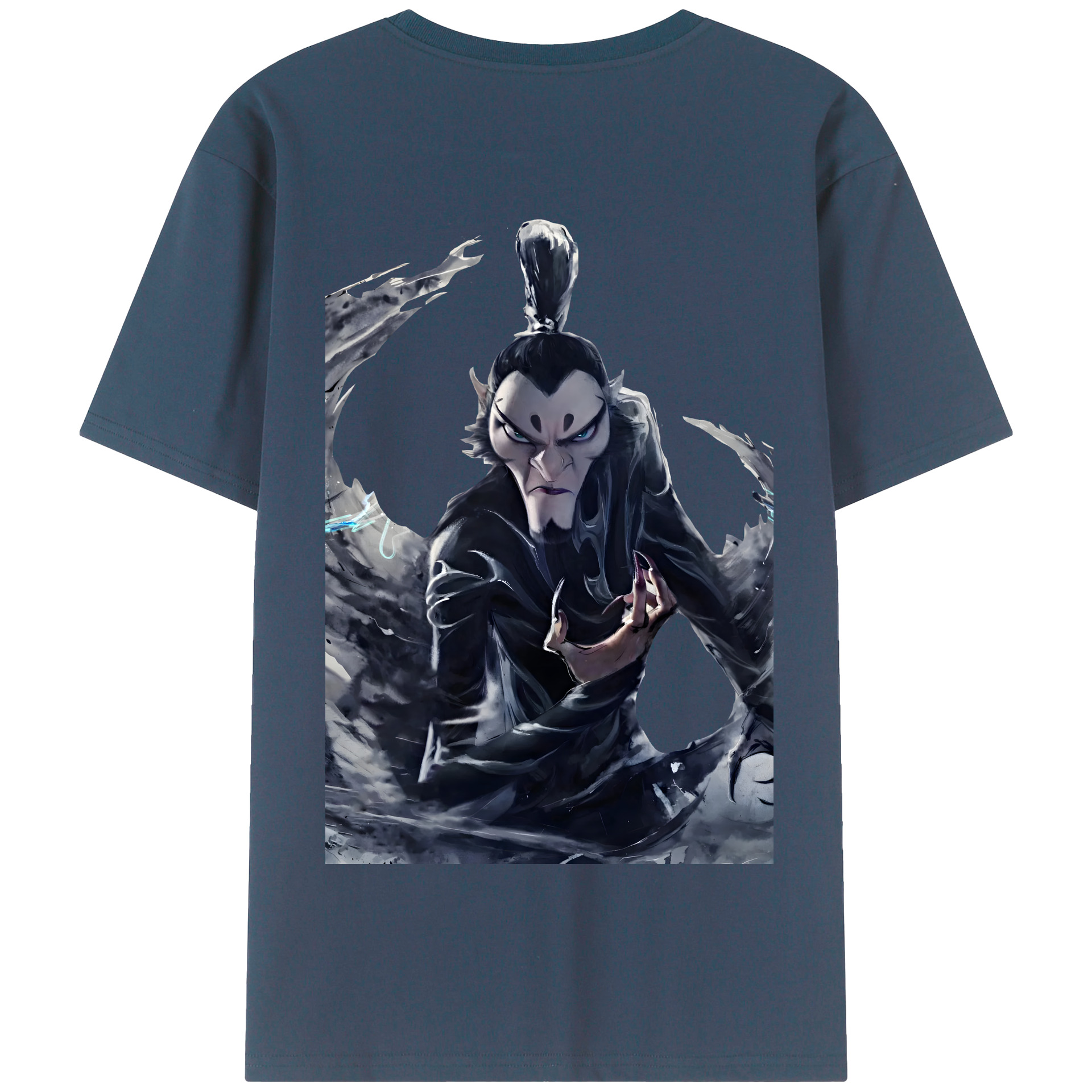 （画像用） Ne Zha 2 ナタ 魔童の大暴れ 綿100％半袖Tシャツ（背面プリント）