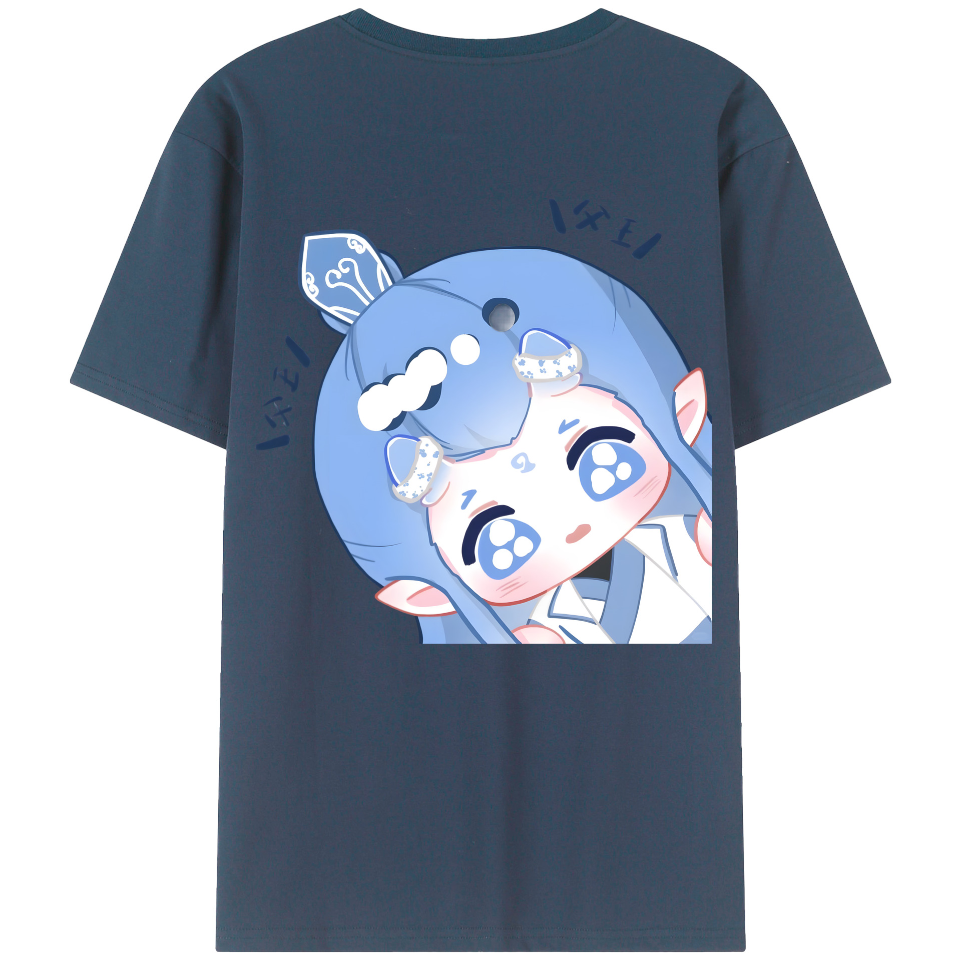 （画像用） Ne Zha 2 ナタ 魔童の大暴れ 綿100％半袖Tシャツ（背面プリント）