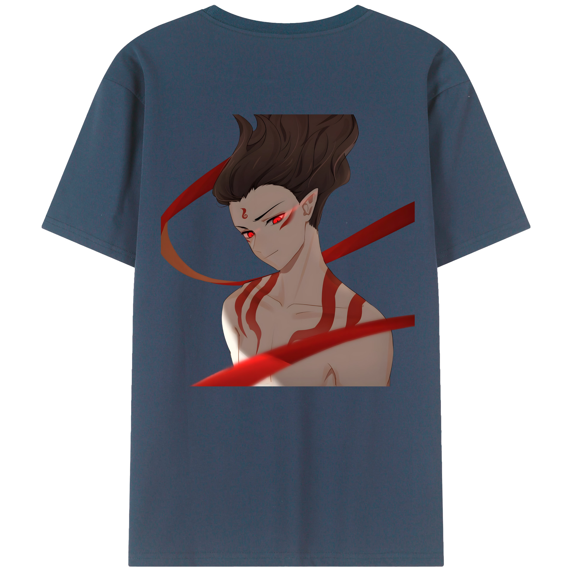 （画像用） Ne Zha 2 ナタ 魔童の大暴れ 綿100％半袖Tシャツ（背面プリント）