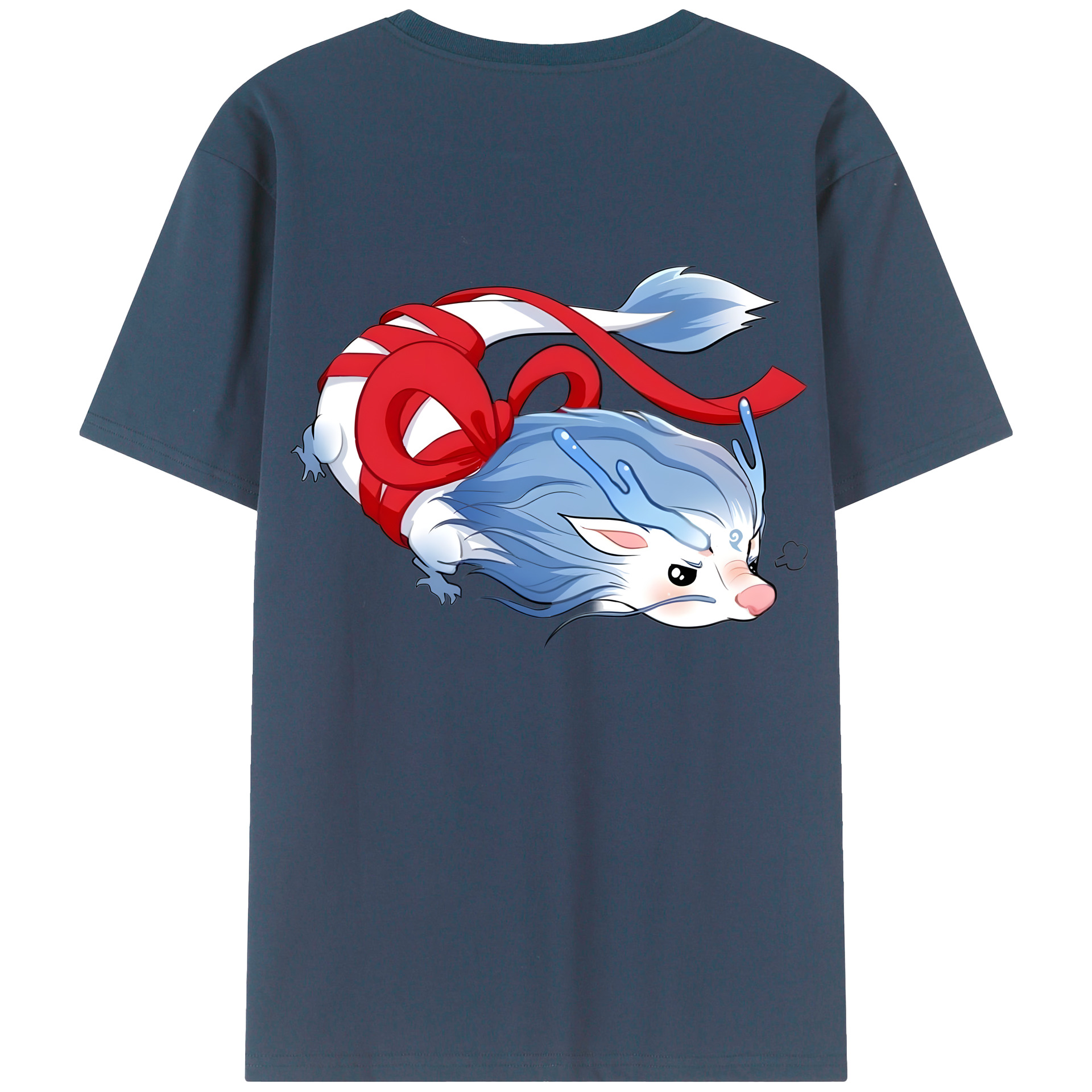 （画像用） Ne Zha 2 ナタ 魔童の大暴れ 綿100％半袖Tシャツ（背面プリント）