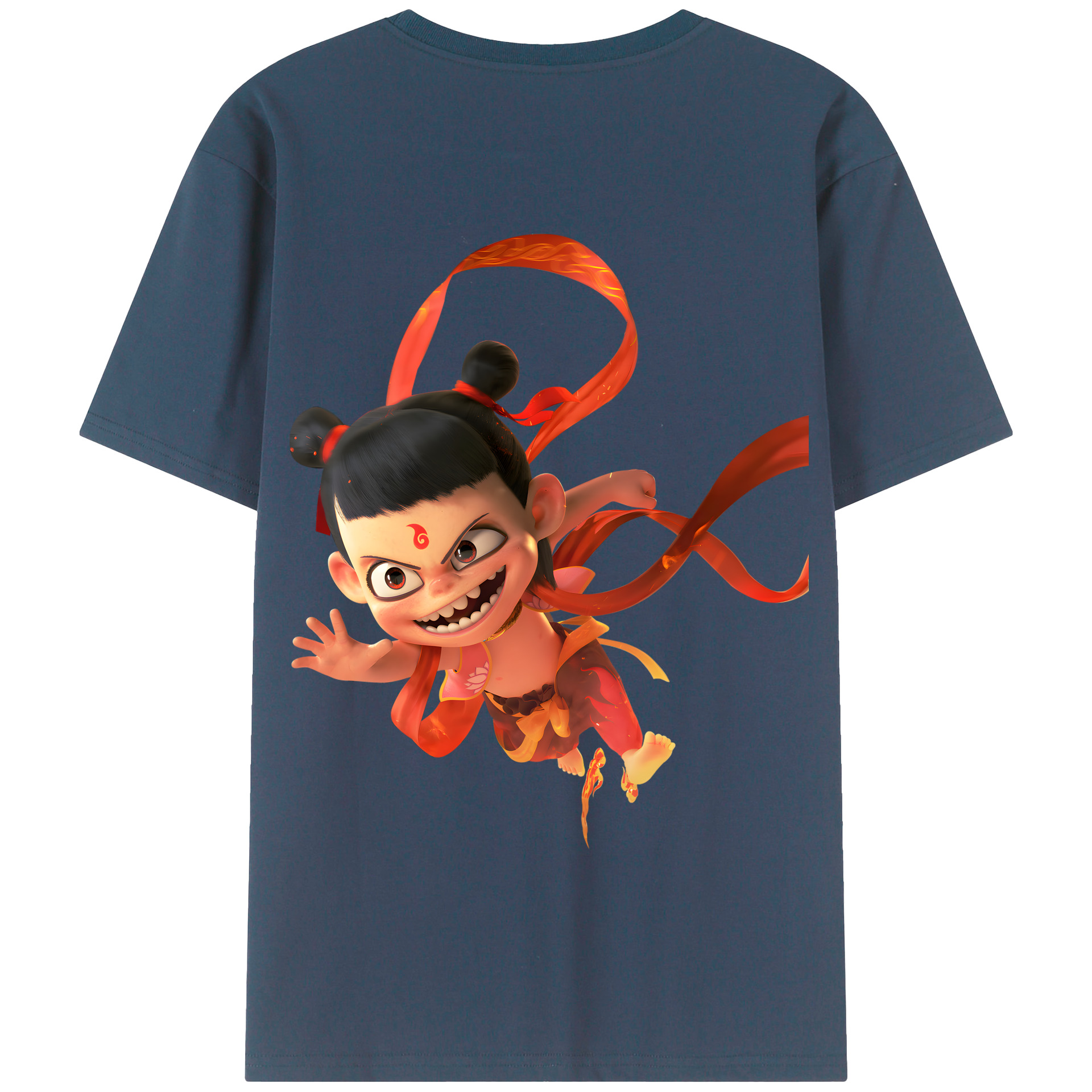 Ne Zha 2 ナタ 魔童の大暴れ 綿100％半袖Tシャツ（背面プリント）