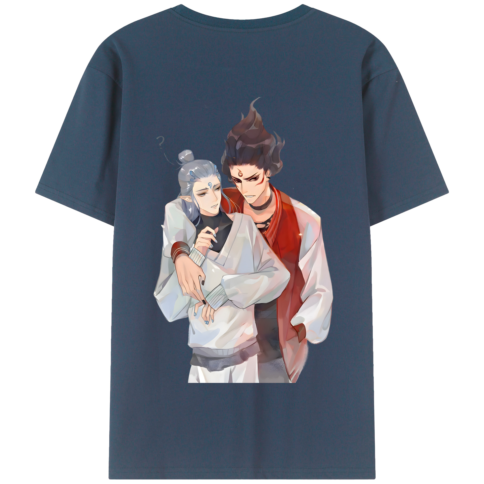 （画像用） Ne Zha 2 ナタ 魔童の大暴れ 綿100％半袖Tシャツ（背面プリント）