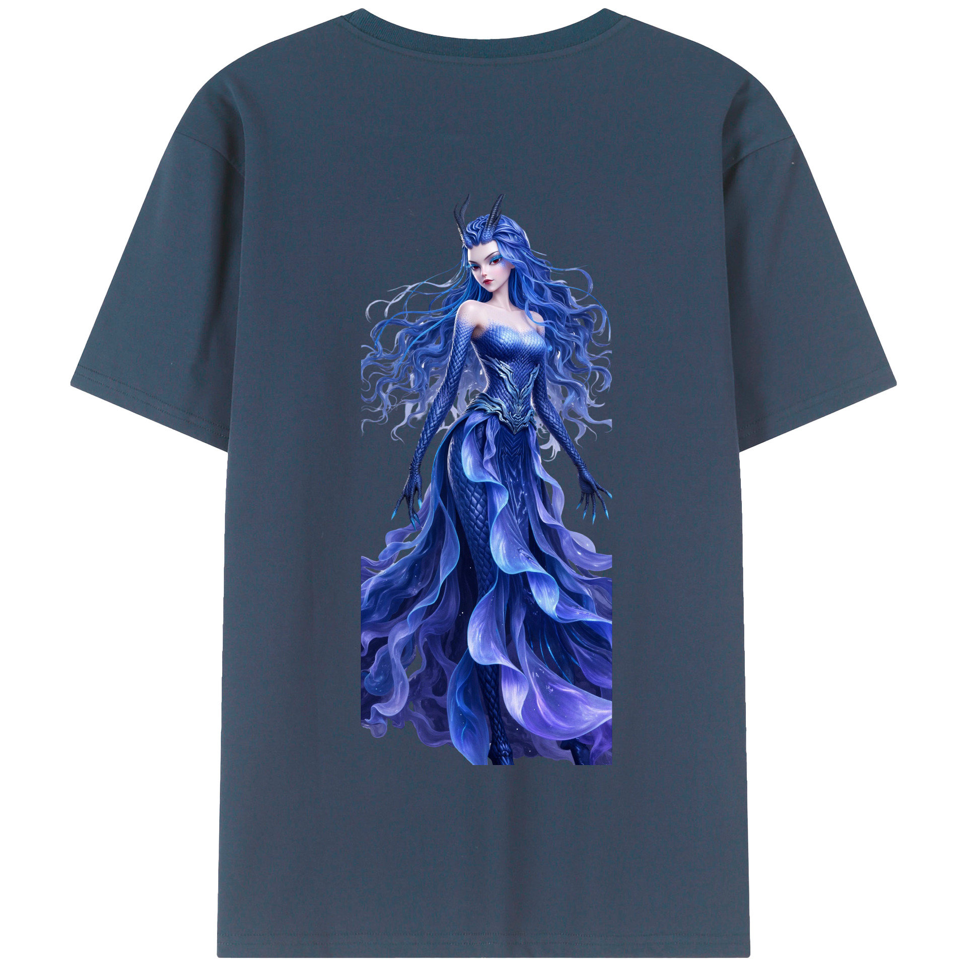 （画像用） Ne Zha 2 ナタ 魔童の大暴れ 綿100％半袖Tシャツ（背面プリント）