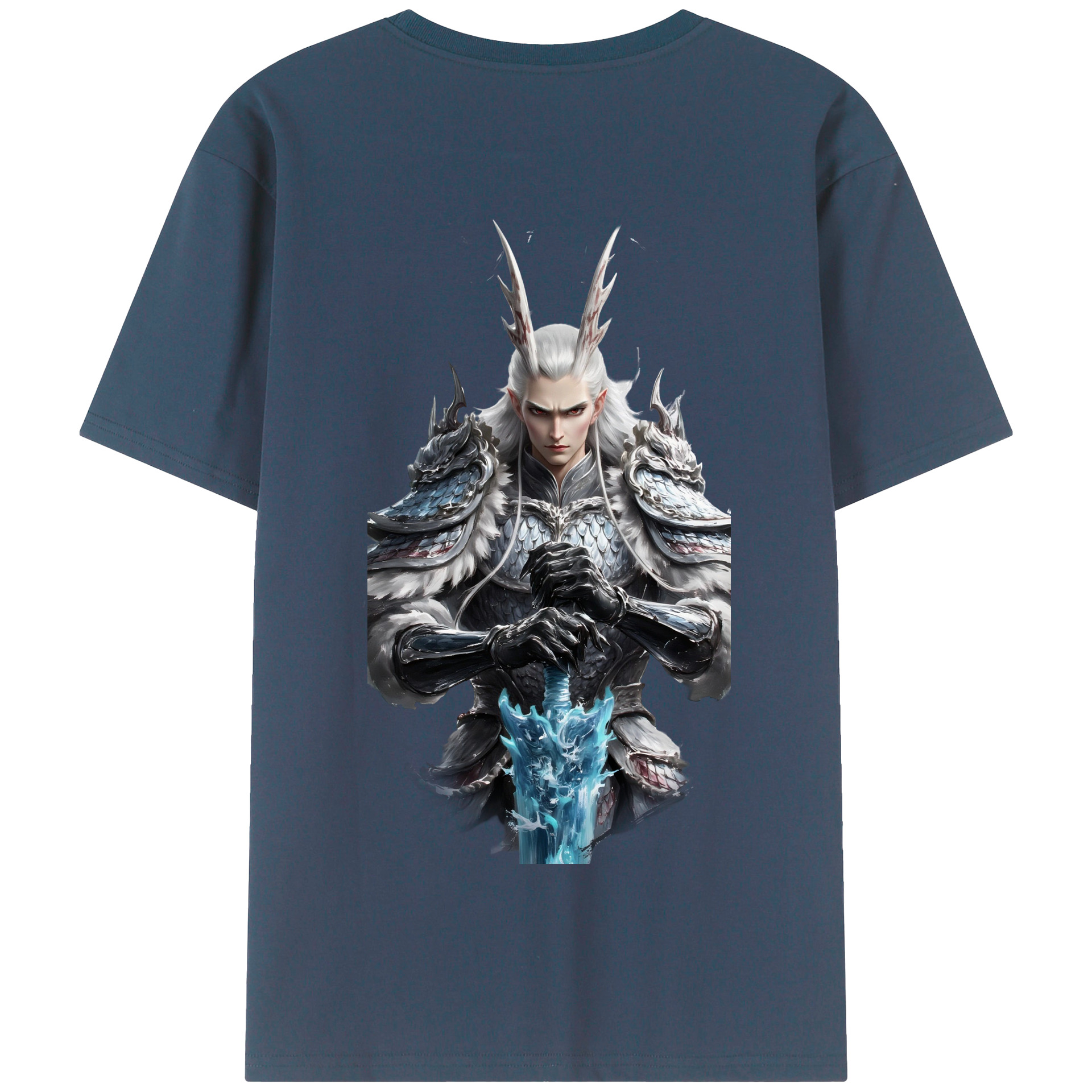 （画像用） Ne Zha 2 ナタ 魔童の大暴れ 綿100％半袖Tシャツ（背面プリント）