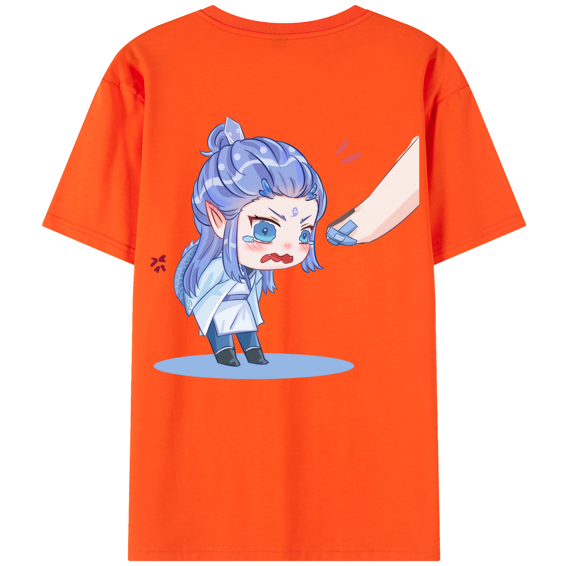 （画像用） Ne Zha 2 ナタ 魔童の大暴れ 綿100％半袖Tシャツ（背面プリント）