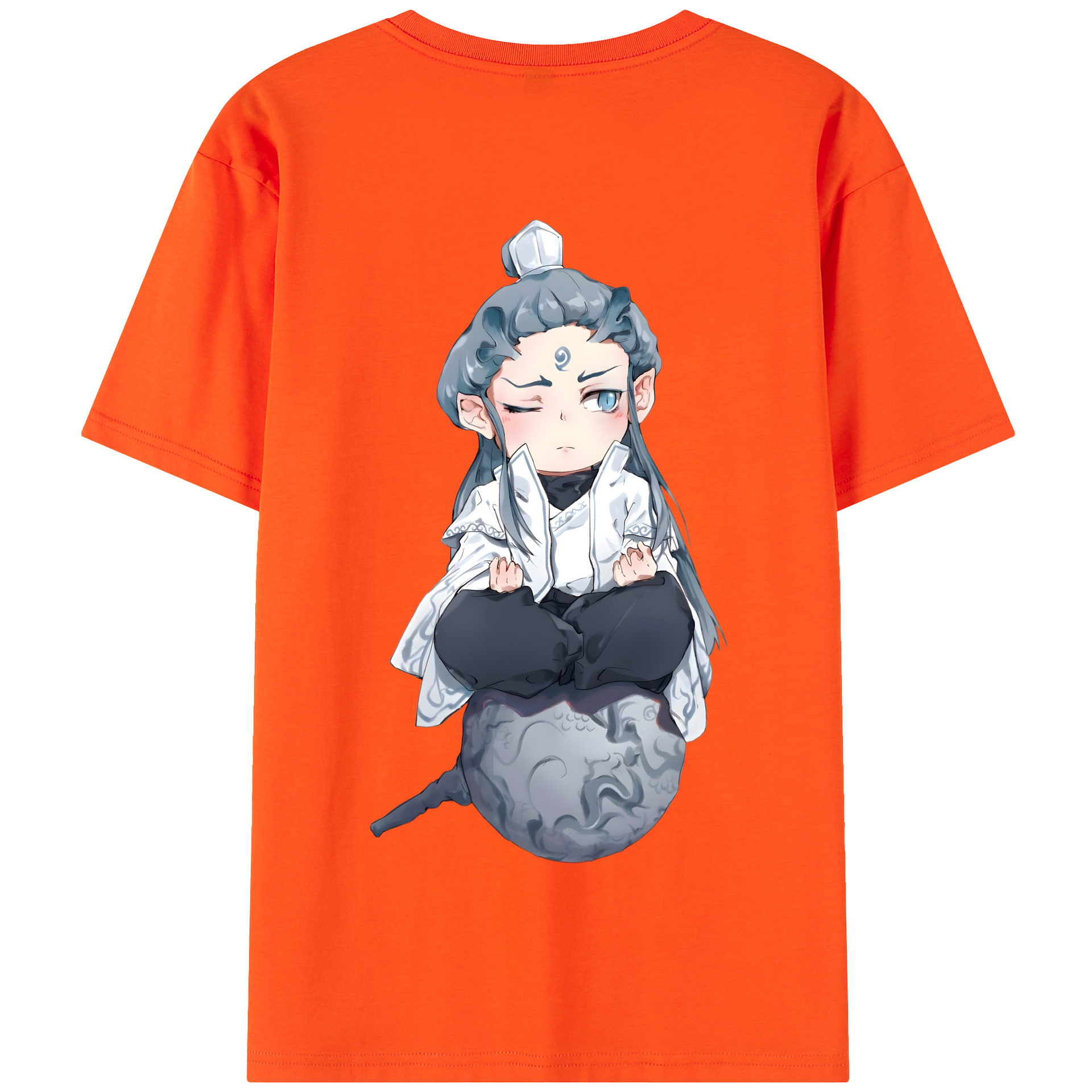 （画像用） Ne Zha 2 ナタ 魔童の大暴れ 綿100％半袖Tシャツ（背面プリント）