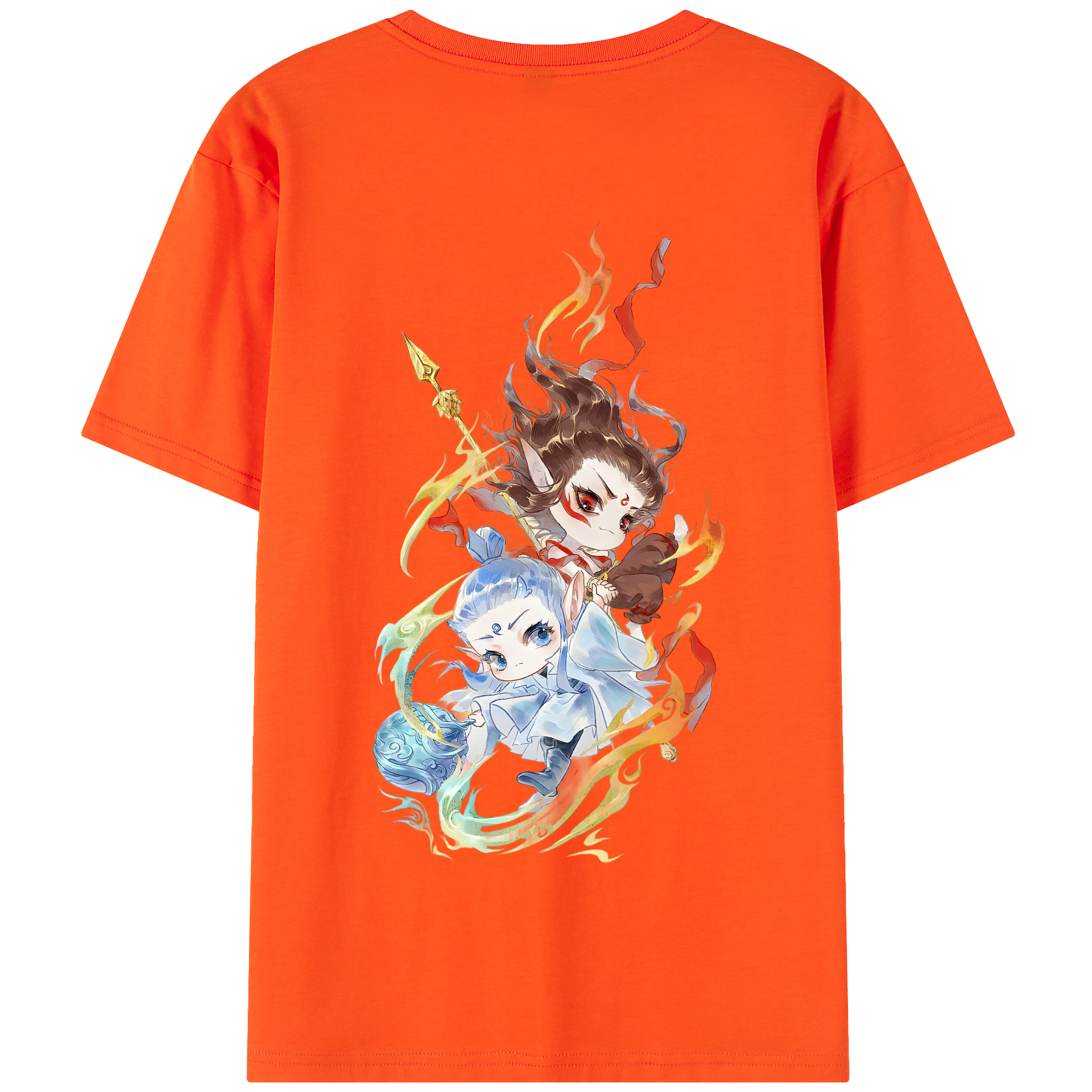 Ne Zha 2 ナタ 魔童の大暴れ 綿100％半袖Tシャツ（背面プリント）