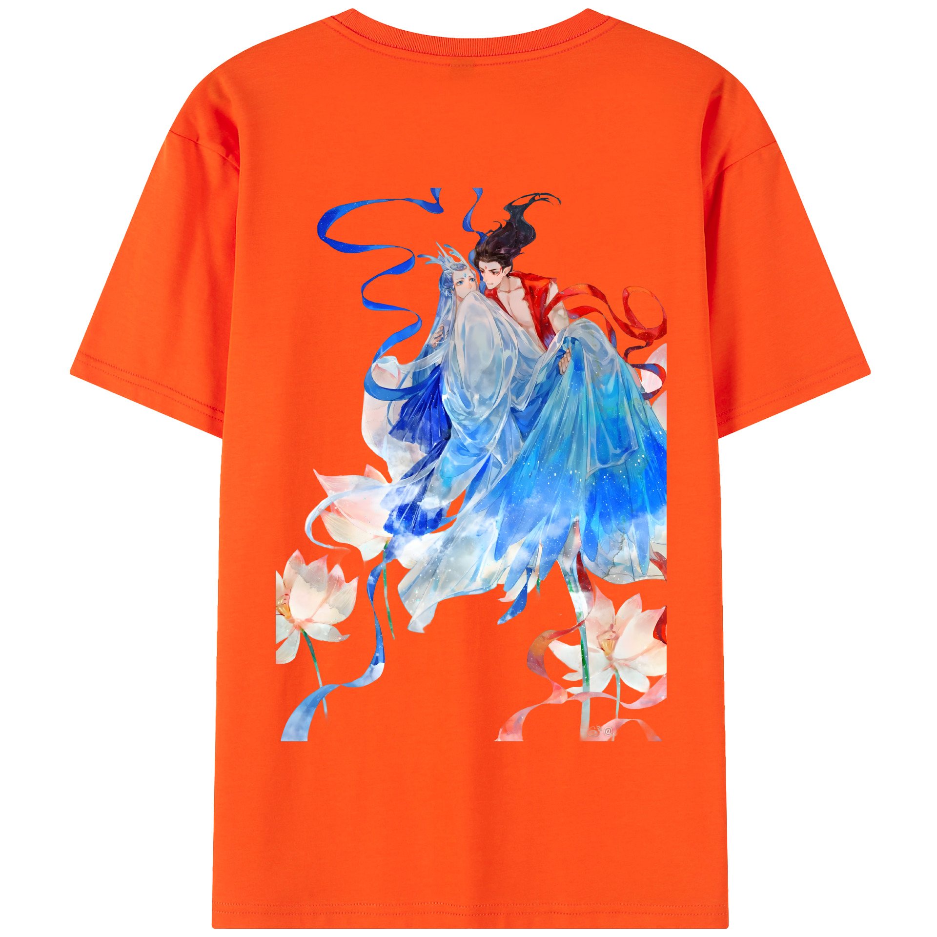 （画像用） Ne Zha 2 ナタ 魔童の大暴れ 綿100％半袖Tシャツ（背面プリント）