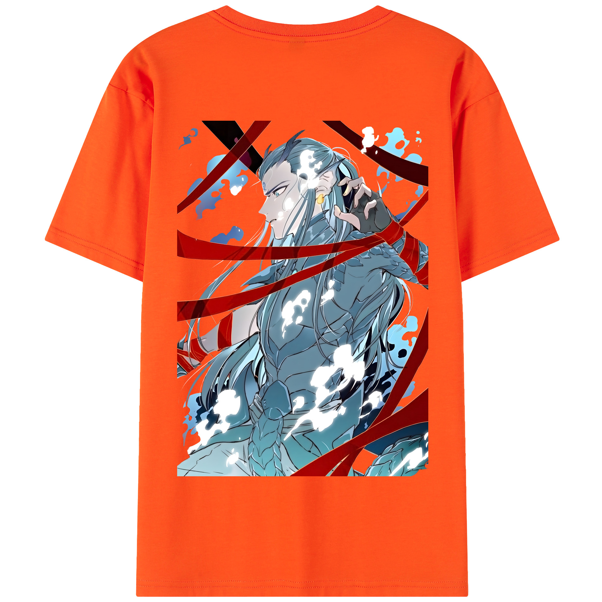 （画像用） Ne Zha 2 ナタ 魔童の大暴れ 綿100％半袖Tシャツ（背面プリント）