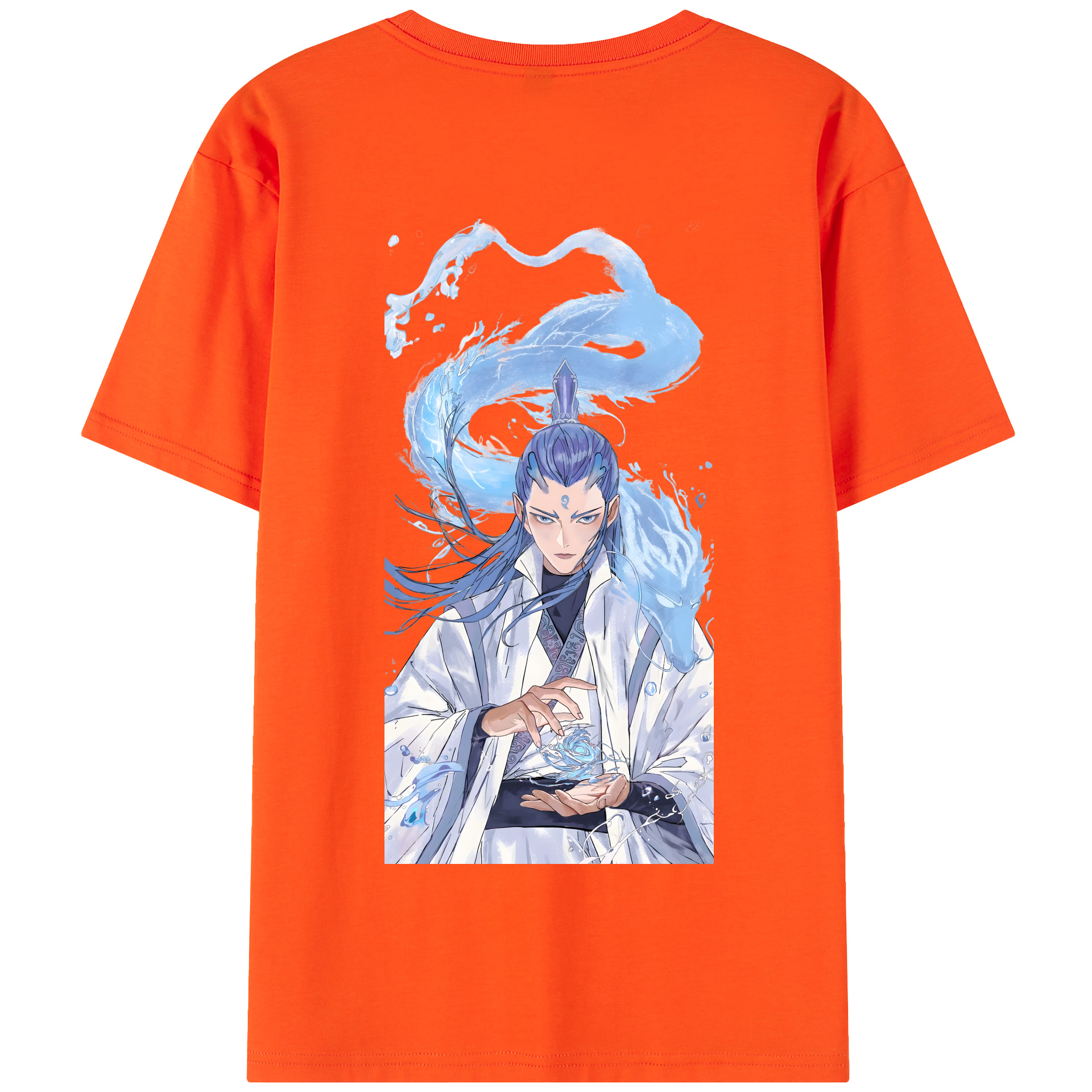 （画像用） Ne Zha 2 ナタ 魔童の大暴れ 綿100％半袖Tシャツ（背面プリント）