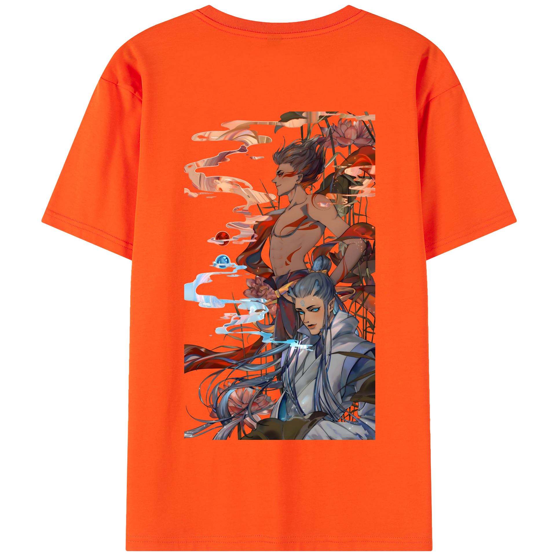 （画像用） Ne Zha 2 ナタ 魔童の大暴れ 綿100％半袖Tシャツ（背面プリント）