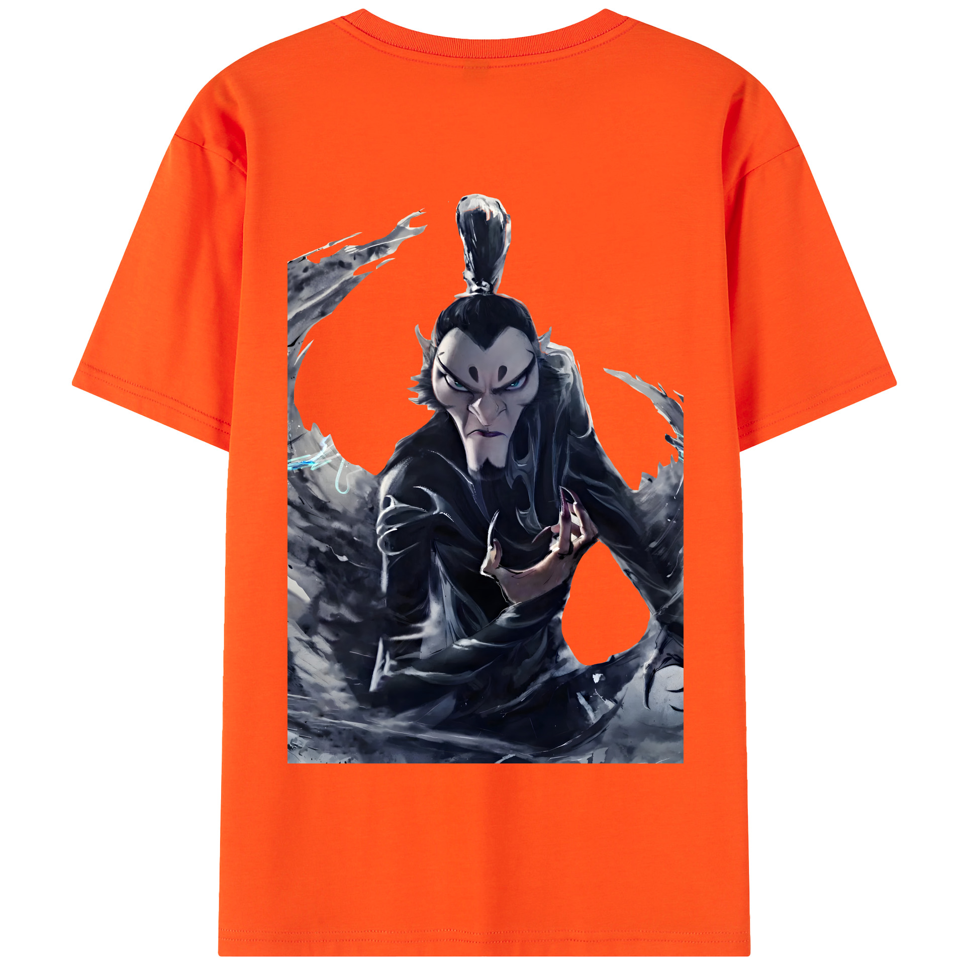 （画像用） Ne Zha 2 ナタ 魔童の大暴れ 綿100％半袖Tシャツ（背面プリント）