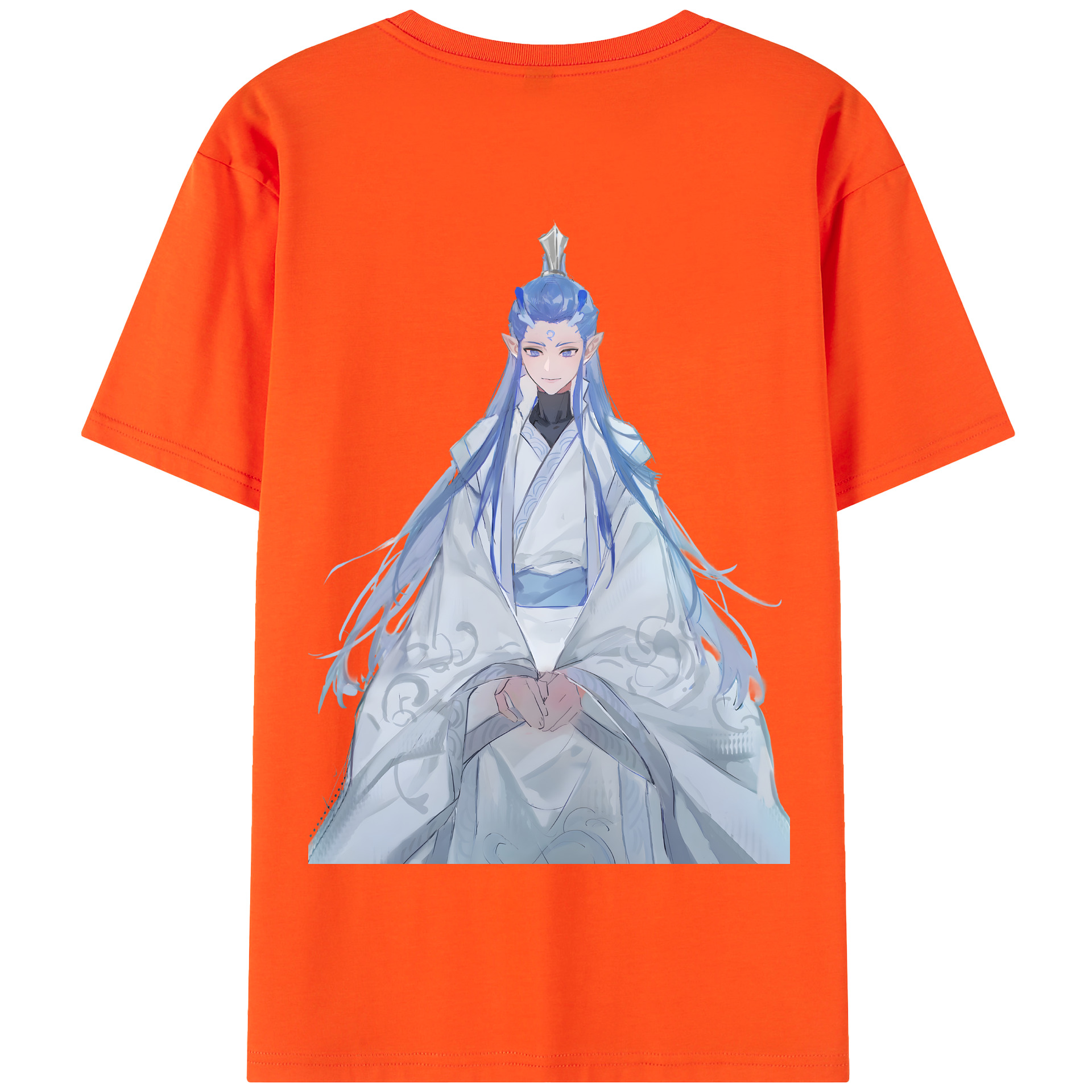 （画像用） Ne Zha 2 ナタ 魔童の大暴れ 綿100％半袖Tシャツ（背面プリント）