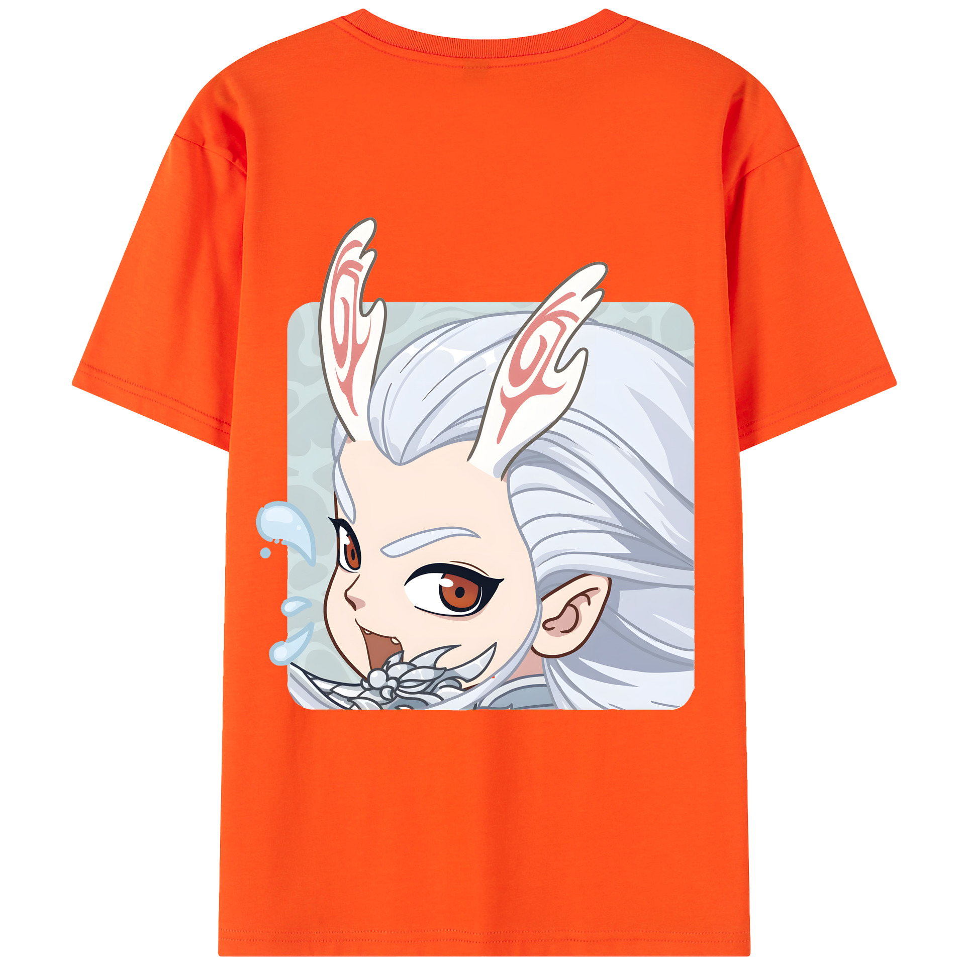 （画像用） Ne Zha 2 ナタ 魔童の大暴れ 綿100％半袖Tシャツ（背面プリント）