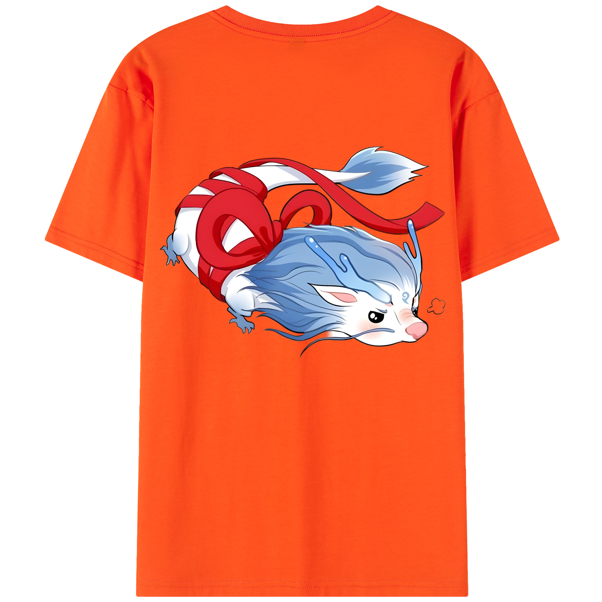 （画像用） Ne Zha 2 ナタ 魔童の大暴れ 綿100％半袖Tシャツ（背面プリント）