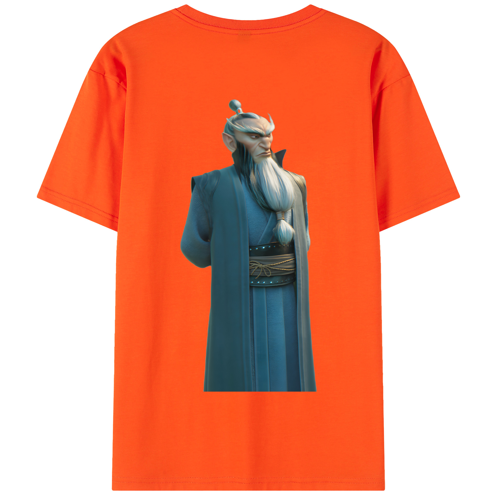 （画像用） Ne Zha 2 ナタ 魔童の大暴れ 綿100％半袖Tシャツ（背面プリント）