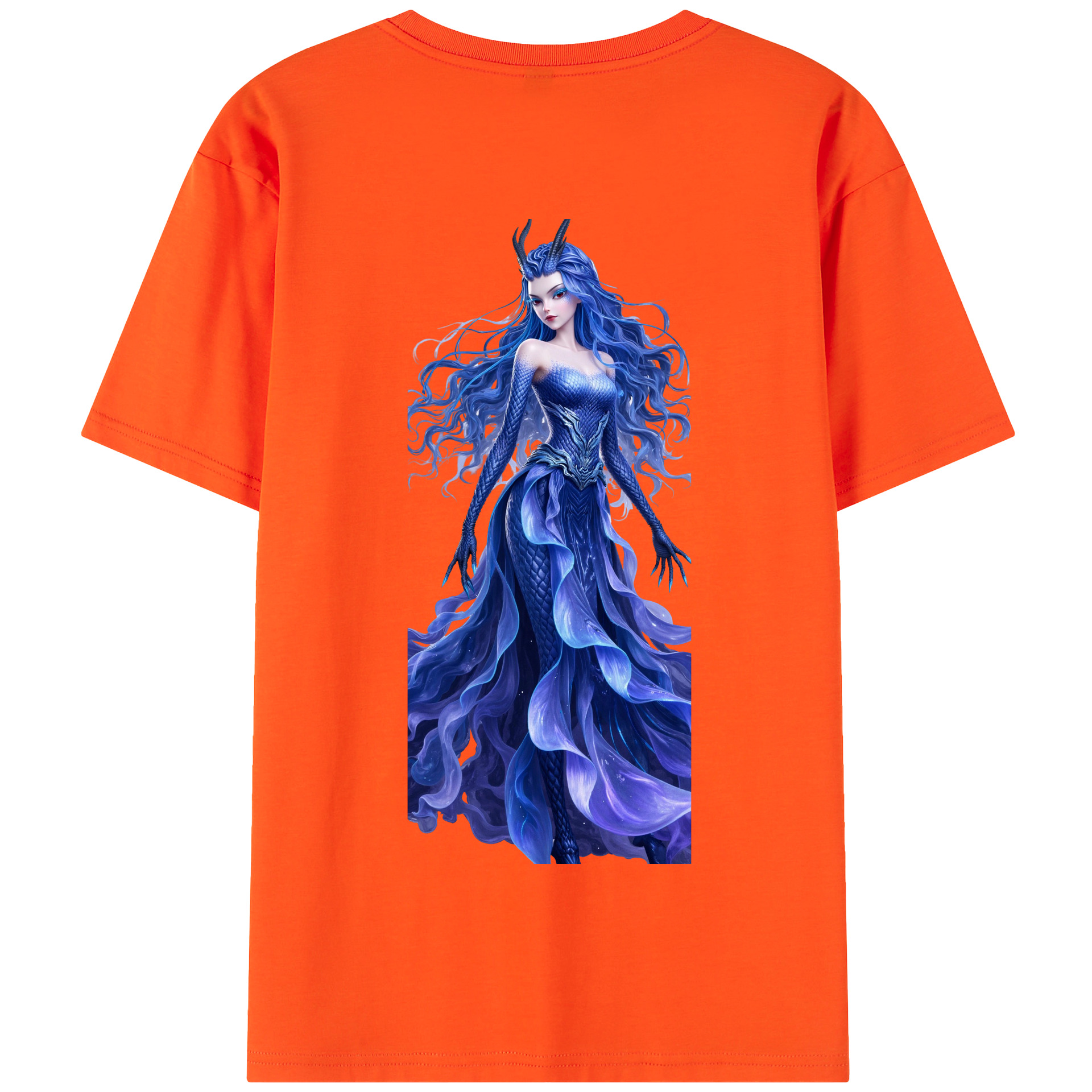 （画像用） Ne Zha 2 ナタ 魔童の大暴れ 綿100％半袖Tシャツ（背面プリント）