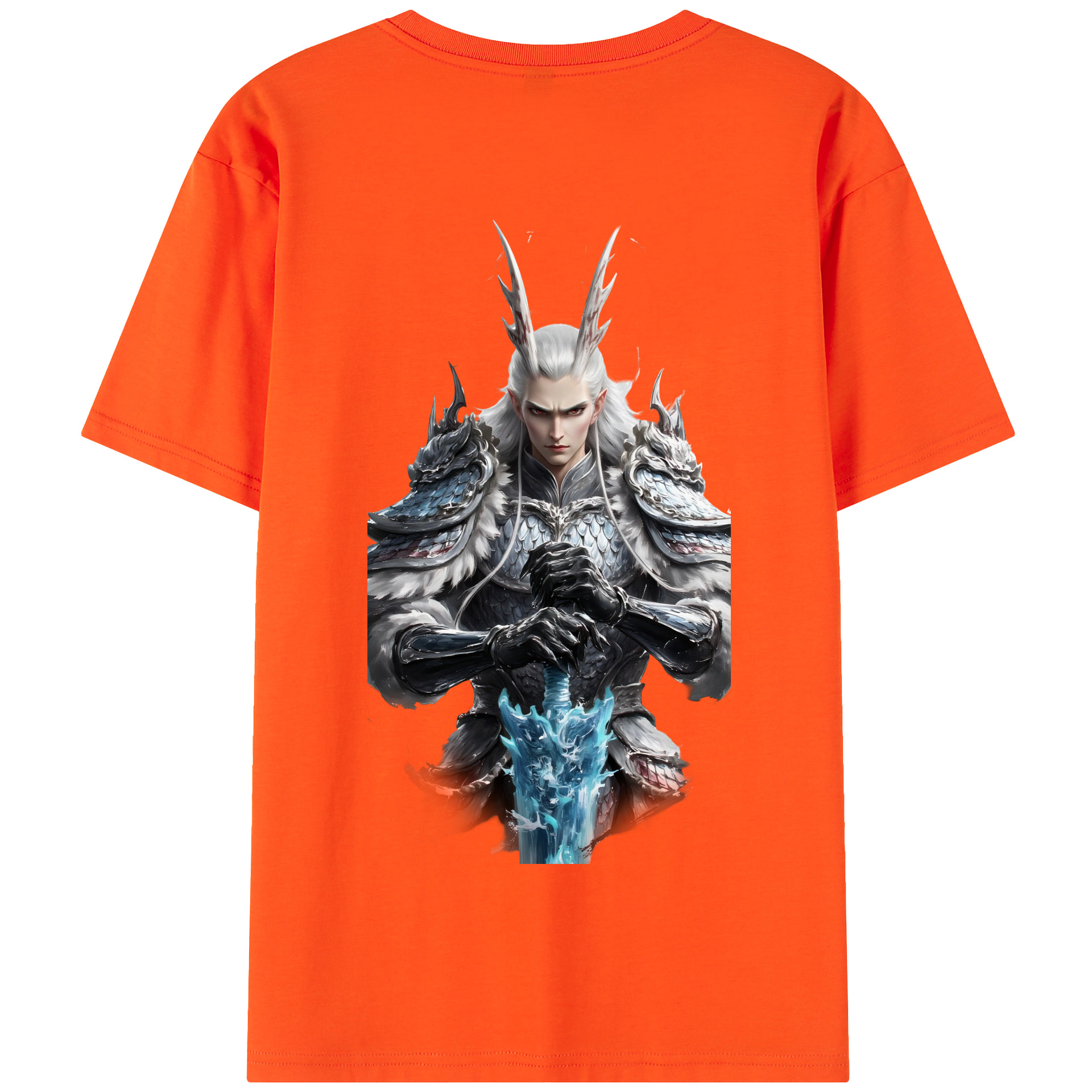 （画像用） Ne Zha 2 ナタ 魔童の大暴れ 綿100％半袖Tシャツ（背面プリント）