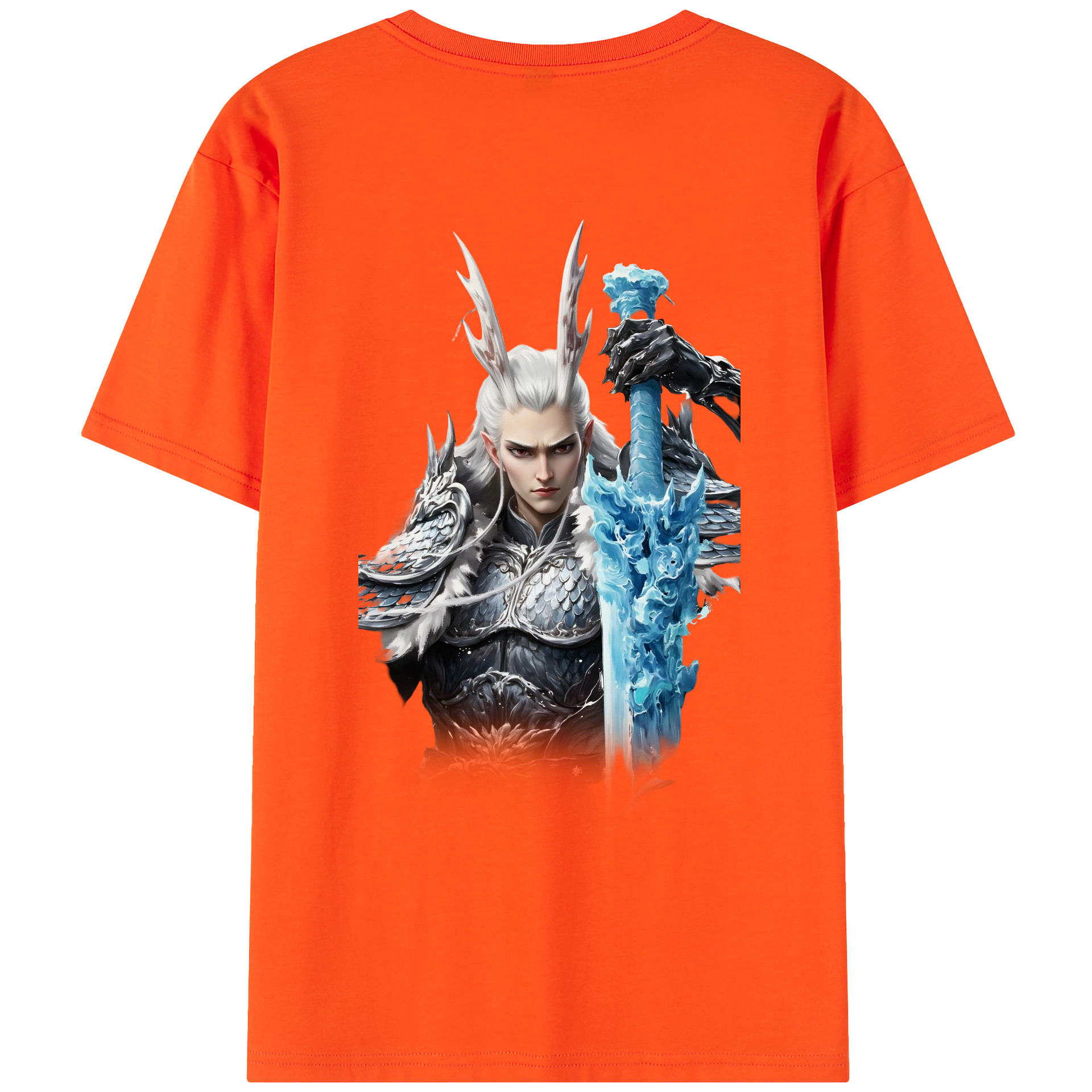 （画像用） Ne Zha 2 ナタ 魔童の大暴れ 綿100％半袖Tシャツ（背面プリント）