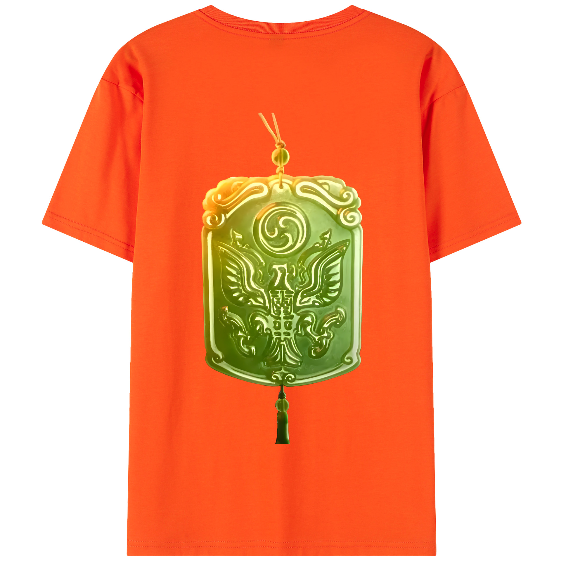 （画像用） Ne Zha 2 ナタ 魔童の大暴れ 綿100％半袖Tシャツ（背面プリント）