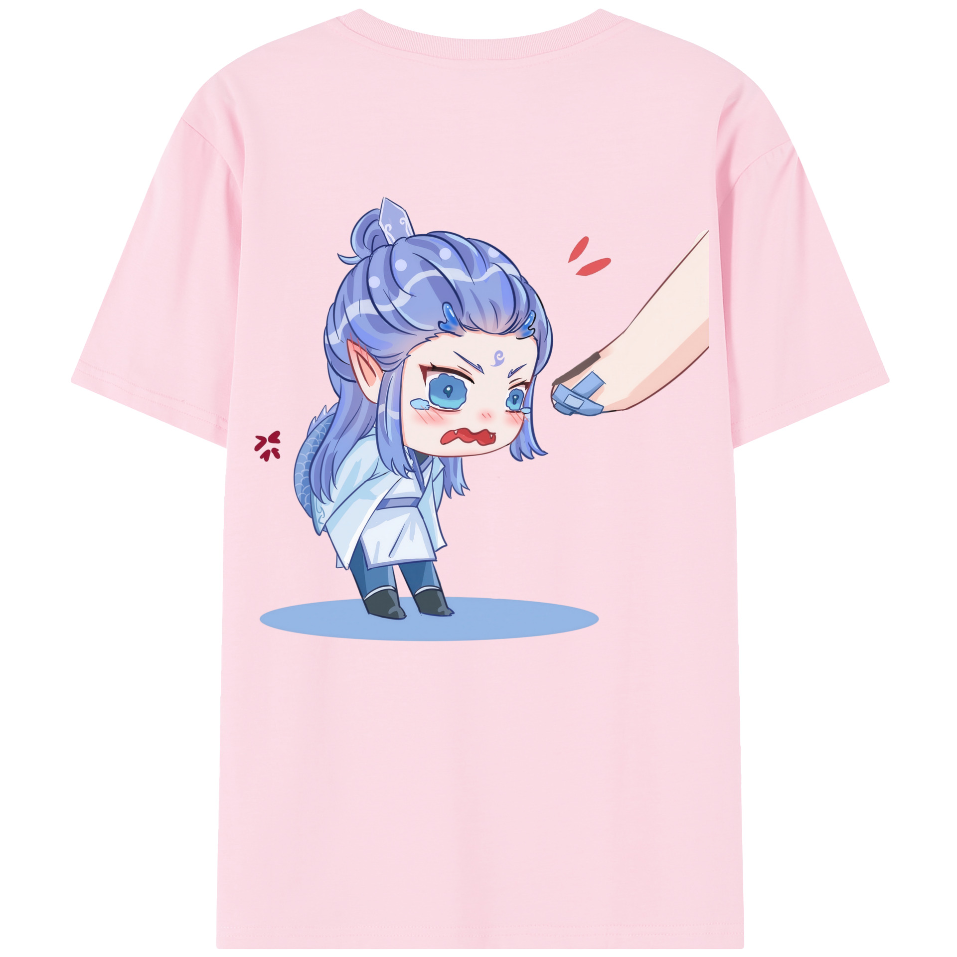 （画像用） Ne Zha 2 ナタ 魔童の大暴れ 綿100％半袖Tシャツ（背面プリント）