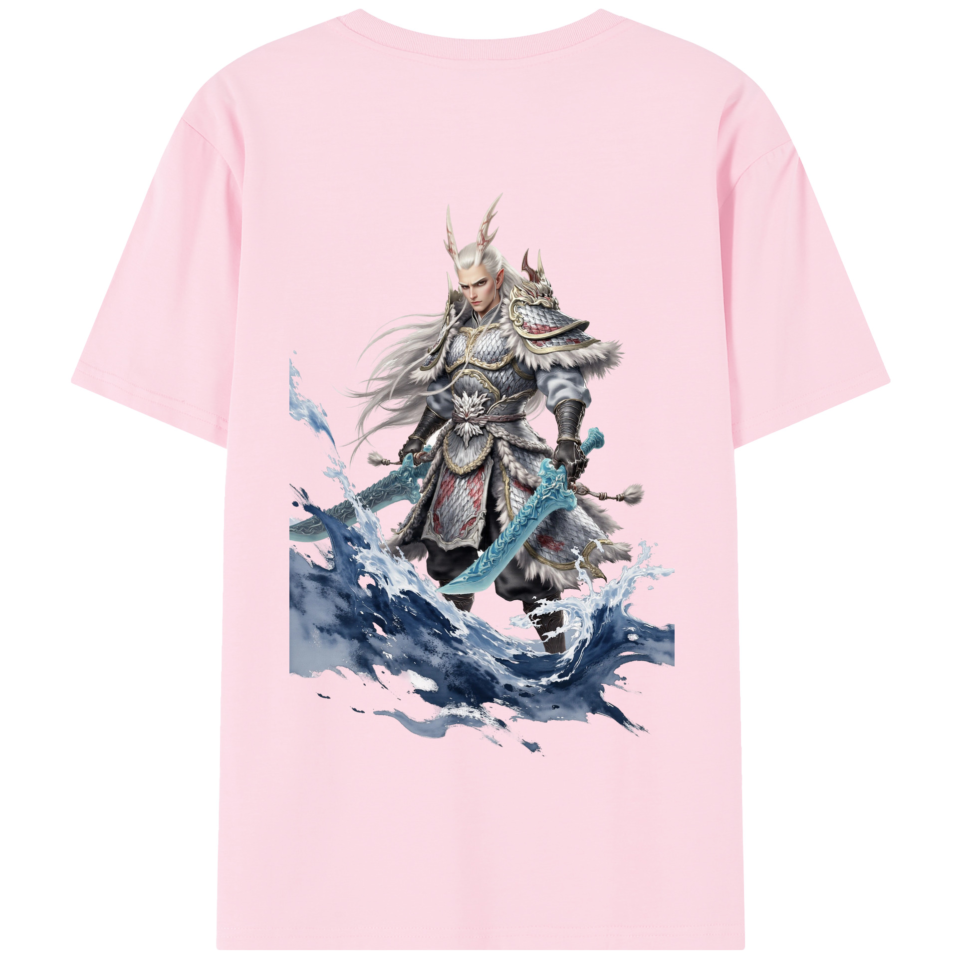 （画像用） Ne Zha 2 ナタ 魔童の大暴れ 綿100％半袖Tシャツ（背面プリント）