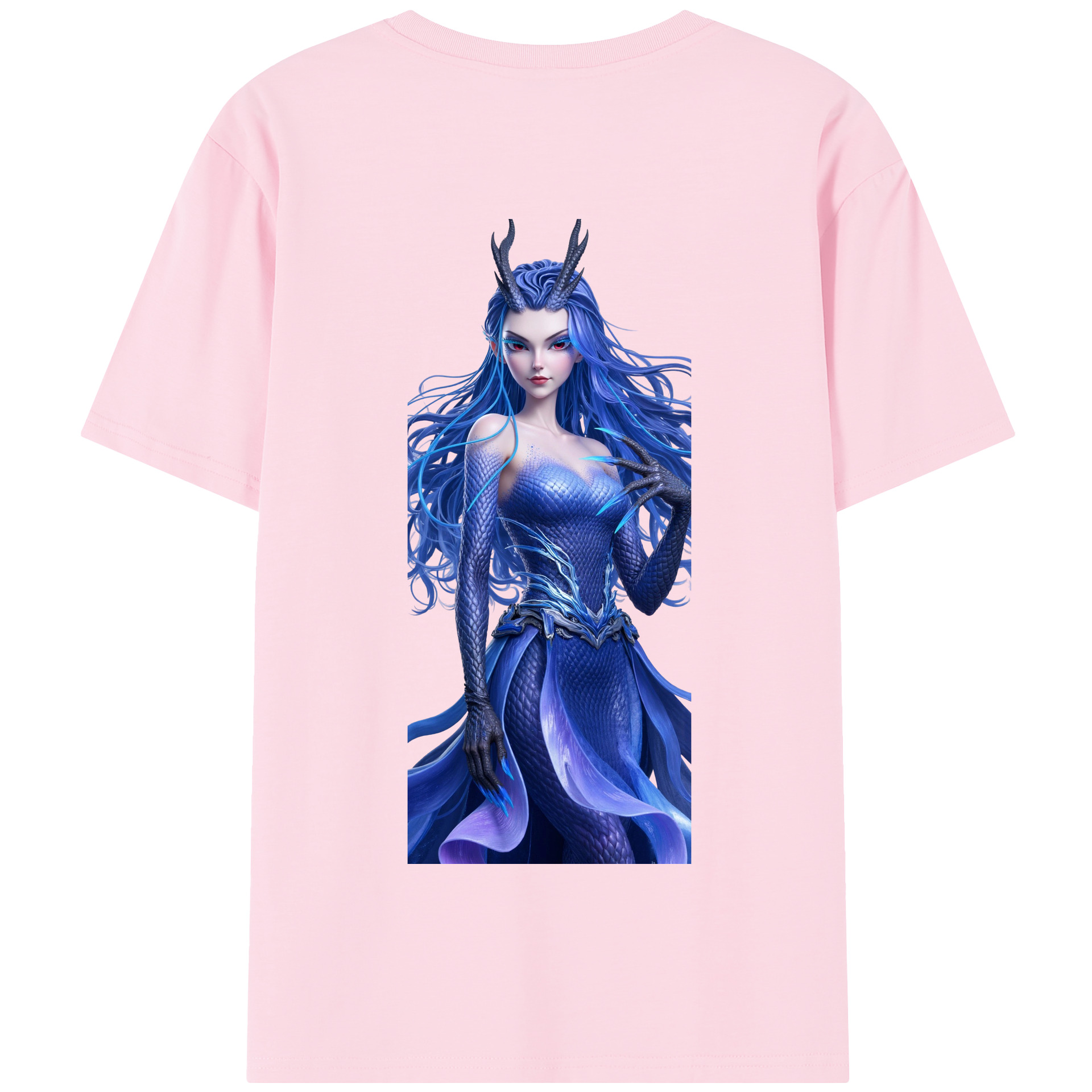 （画像用） Ne Zha 2 ナタ 魔童の大暴れ 綿100％半袖Tシャツ（背面プリント）