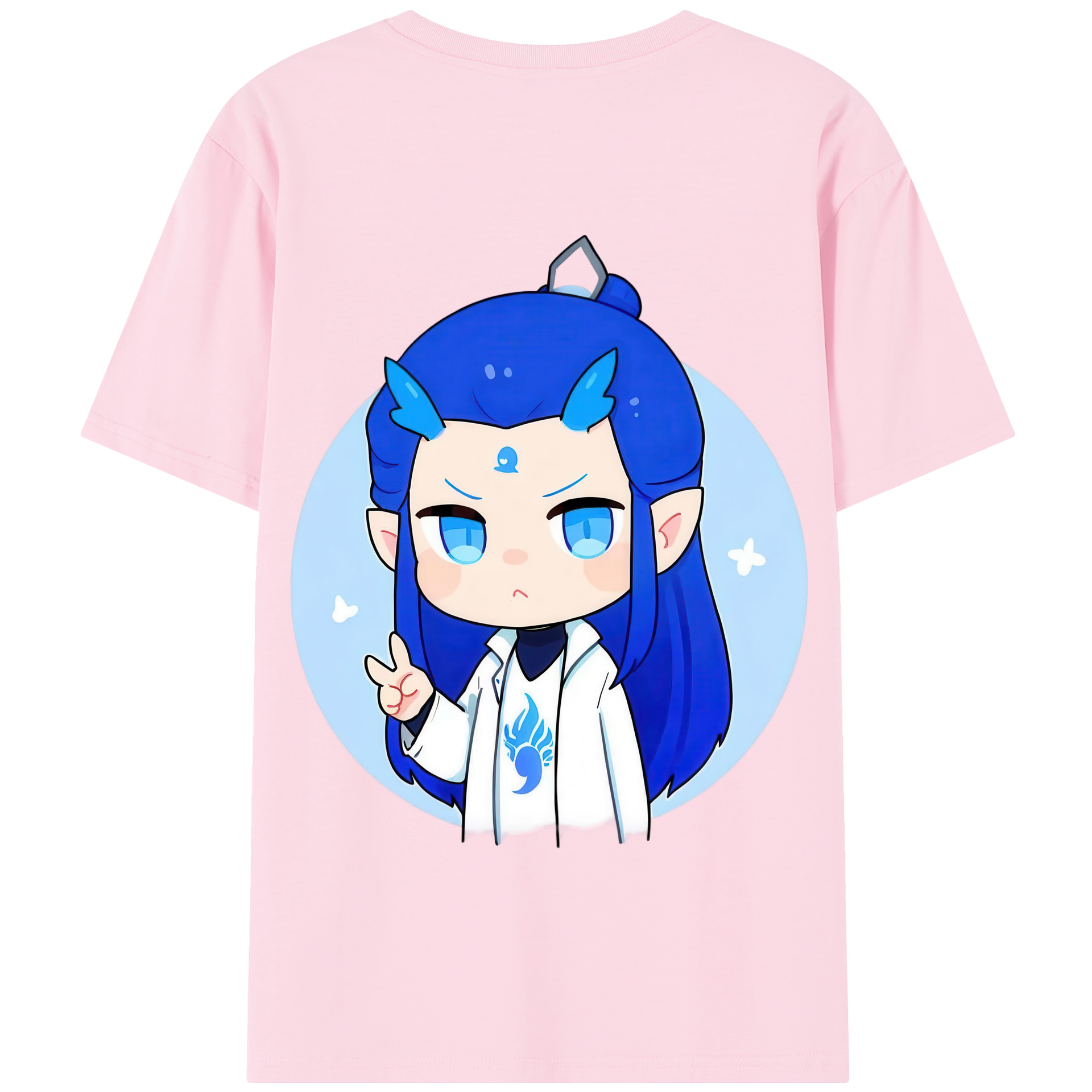 （画像用） Ne Zha 2 ナタ 魔童の大暴れ 綿100％半袖Tシャツ（背面プリント）