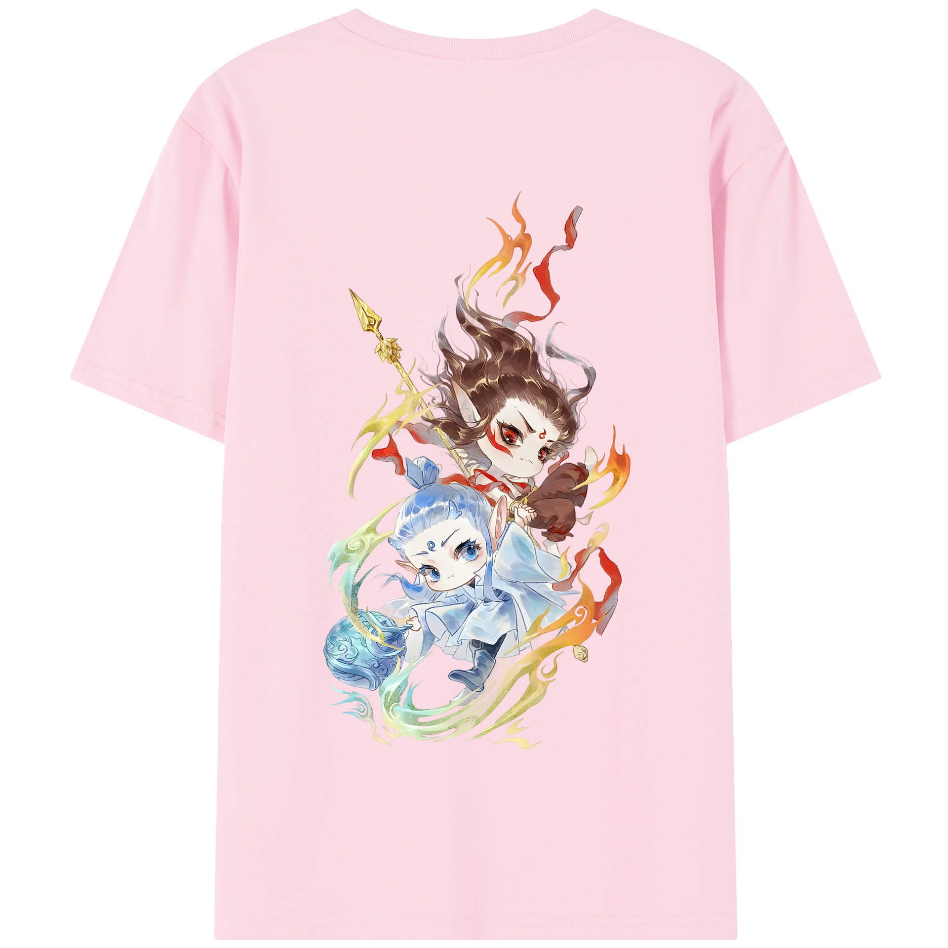 Ne Zha 2 ナタ 魔童の大暴れ 綿100％半袖Tシャツ（背面プリント）