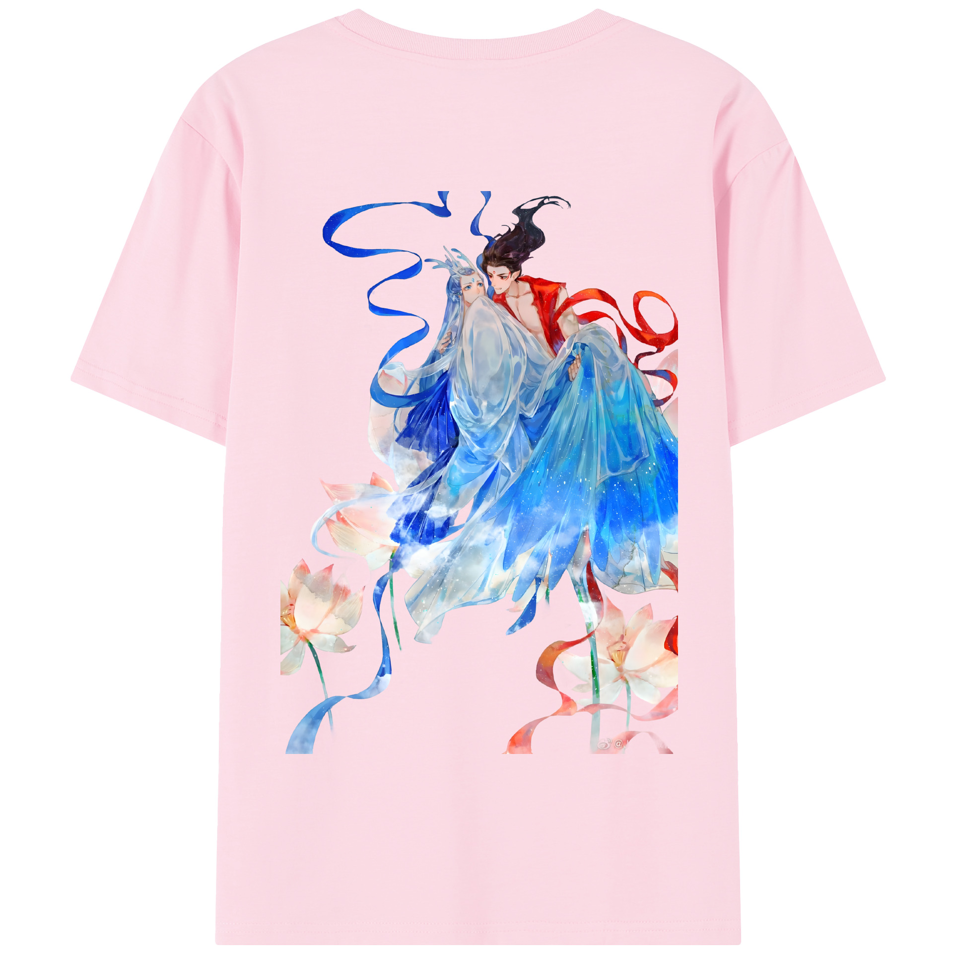 （画像用） Ne Zha 2 ナタ 魔童の大暴れ 綿100％半袖Tシャツ（背面プリント）