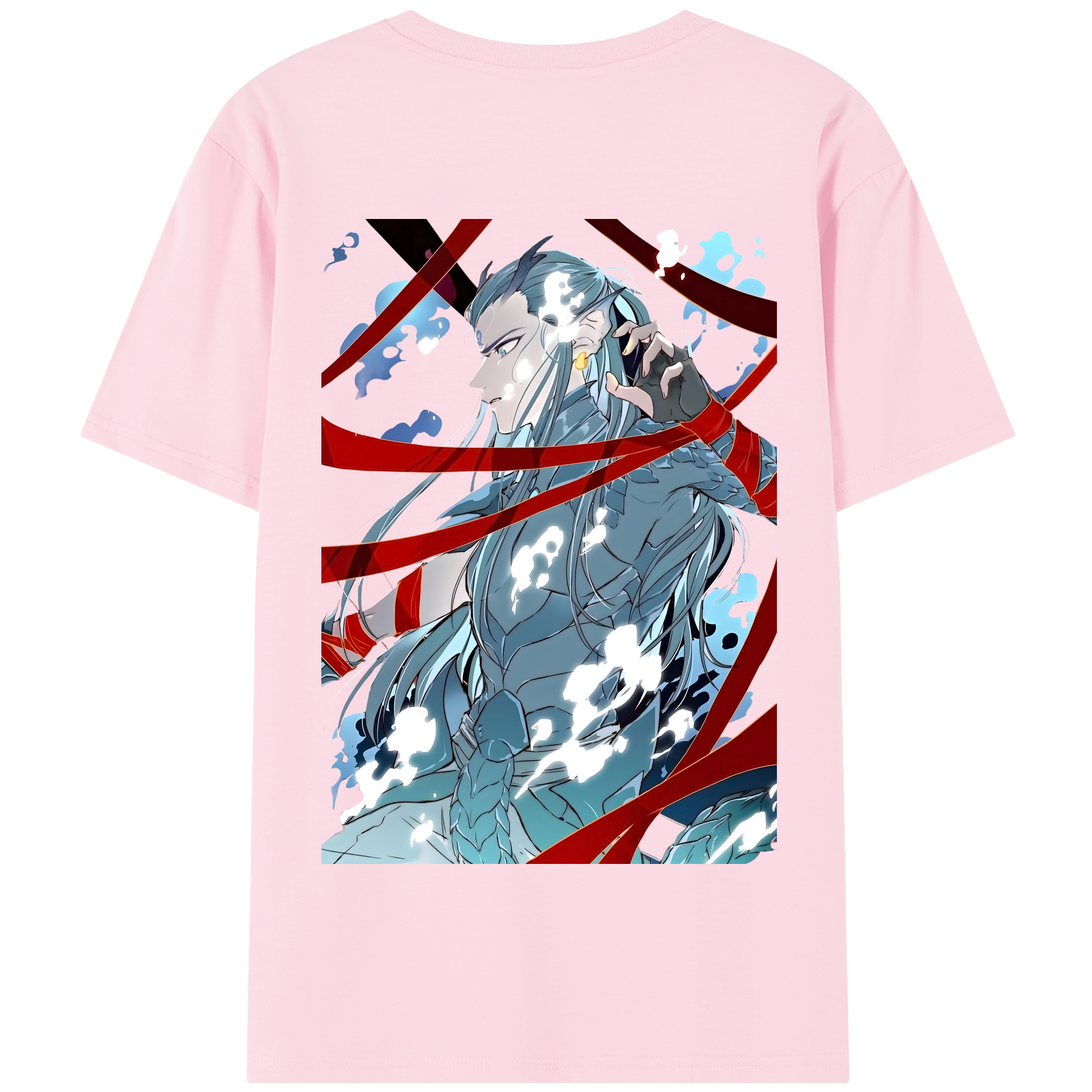 （画像用） Ne Zha 2 ナタ 魔童の大暴れ 綿100％半袖Tシャツ（背面プリント）