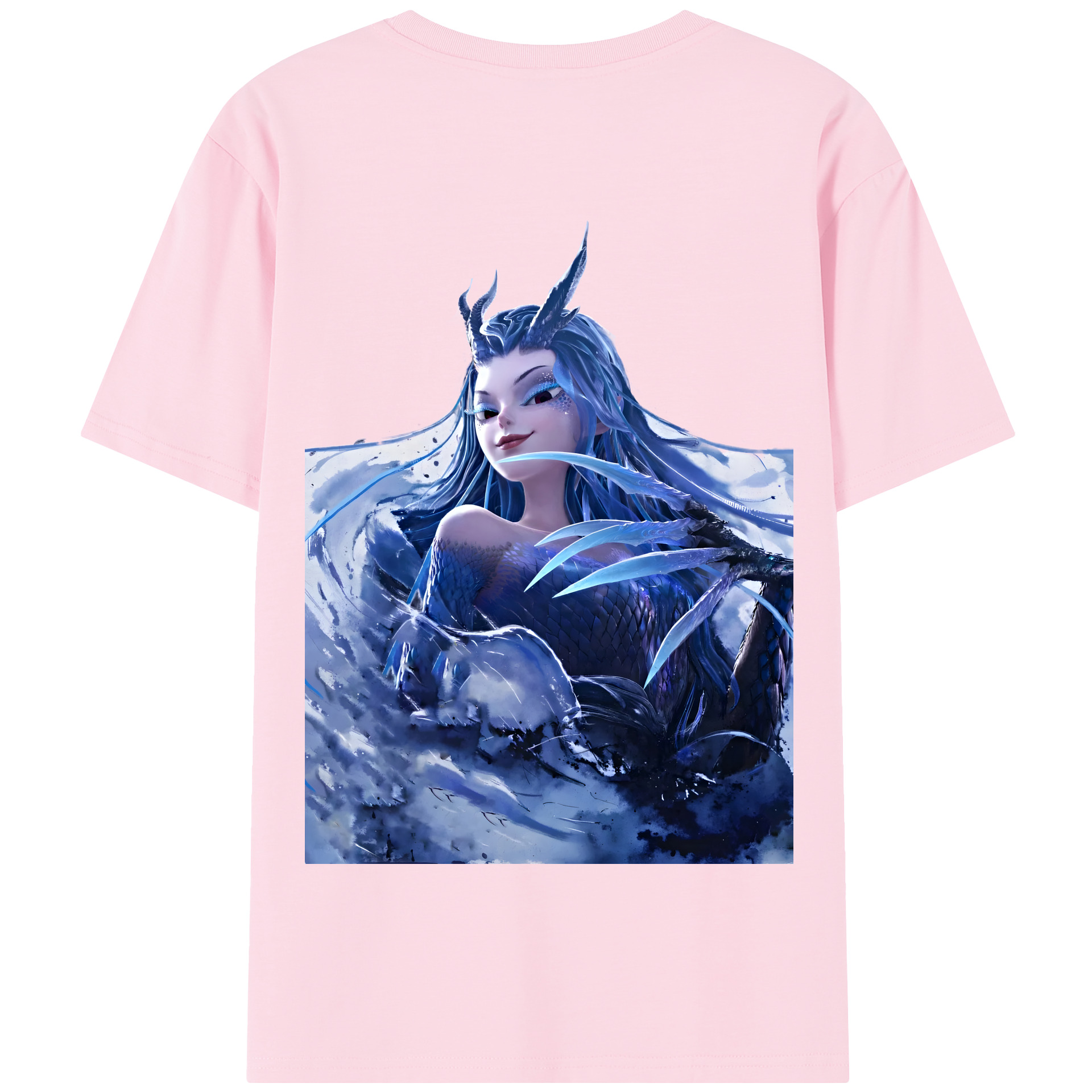 （画像用） Ne Zha 2 ナタ 魔童の大暴れ 綿100％半袖Tシャツ（背面プリント）