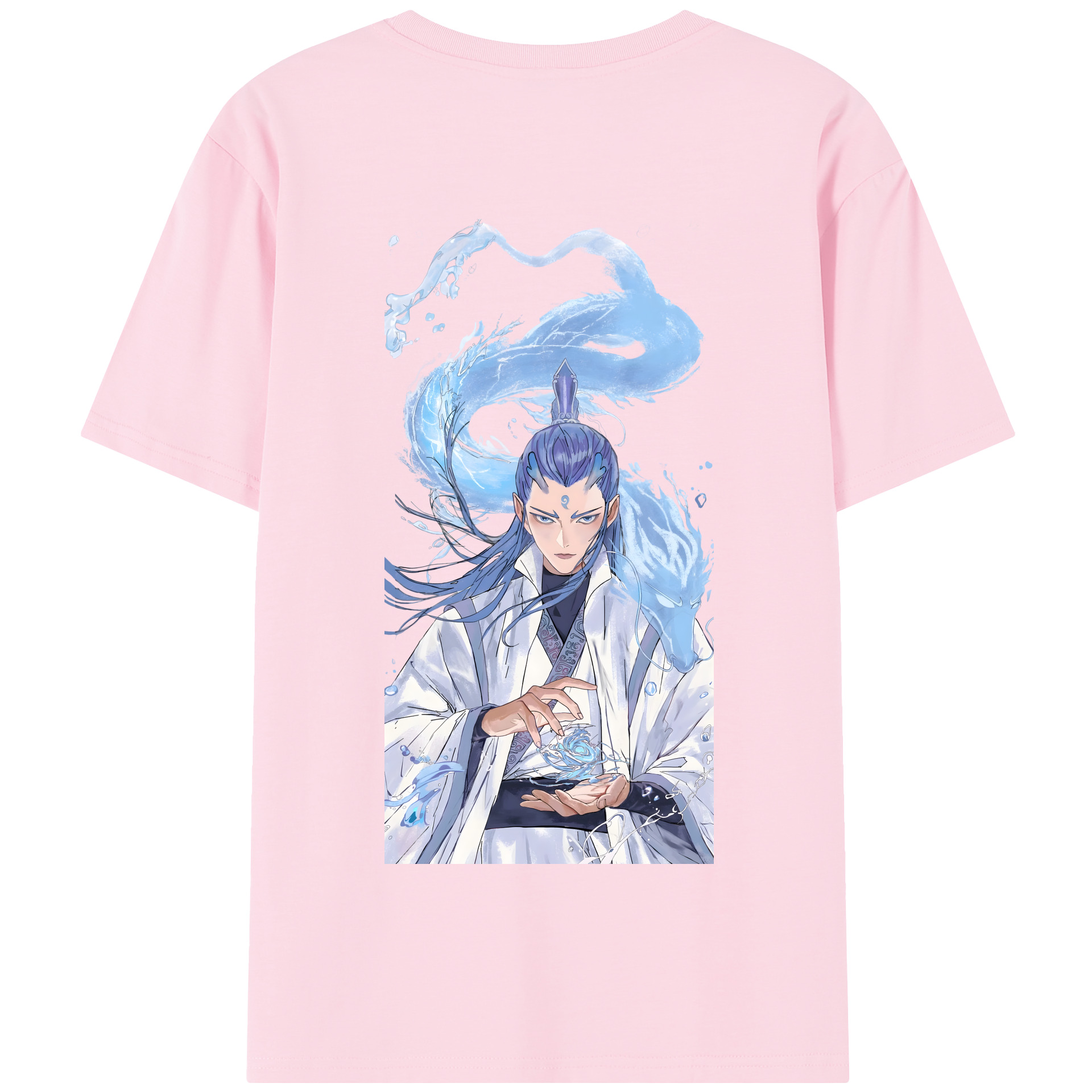 （画像用） Ne Zha 2 ナタ 魔童の大暴れ 綿100％半袖Tシャツ（背面プリント）
