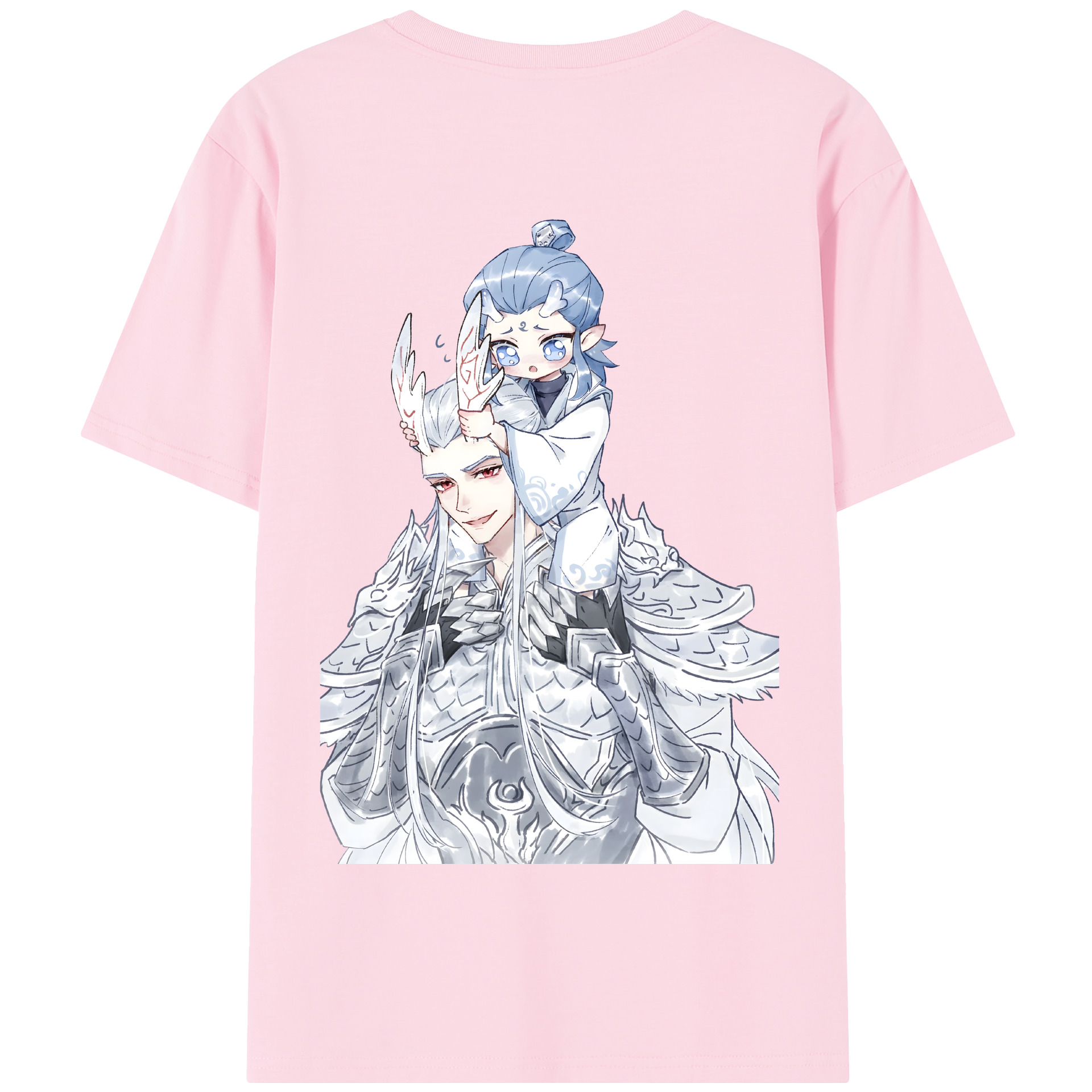（画像用） Ne Zha 2 ナタ 魔童の大暴れ 綿100％半袖Tシャツ（背面プリント）