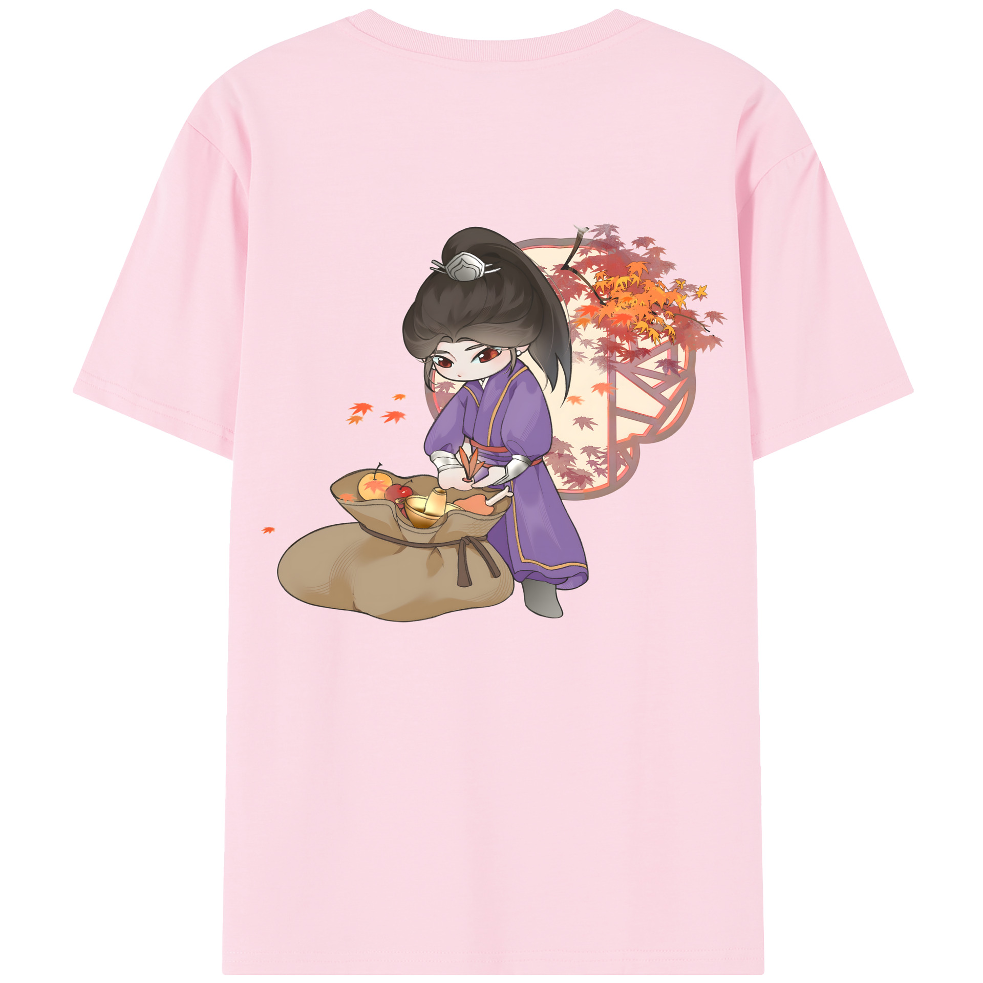 （画像用） Ne Zha 2 ナタ 魔童の大暴れ 綿100％半袖Tシャツ（背面プリント）