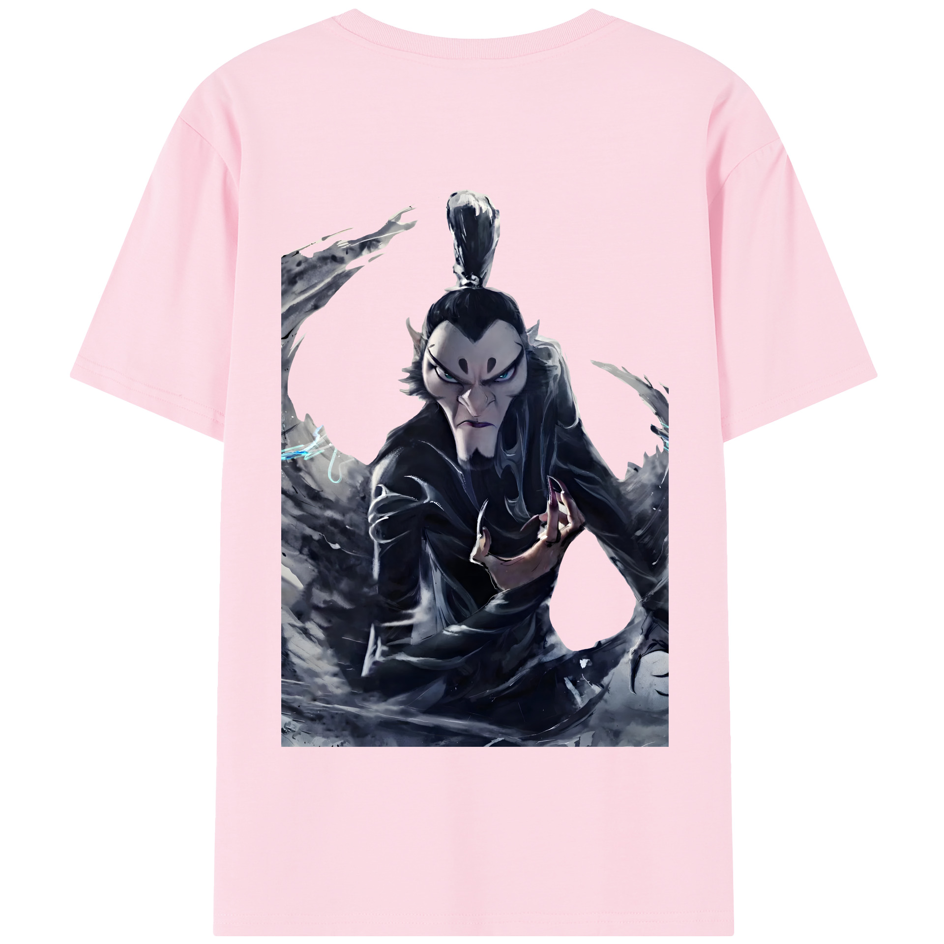 （画像用） Ne Zha 2 ナタ 魔童の大暴れ 綿100％半袖Tシャツ（背面プリント）
