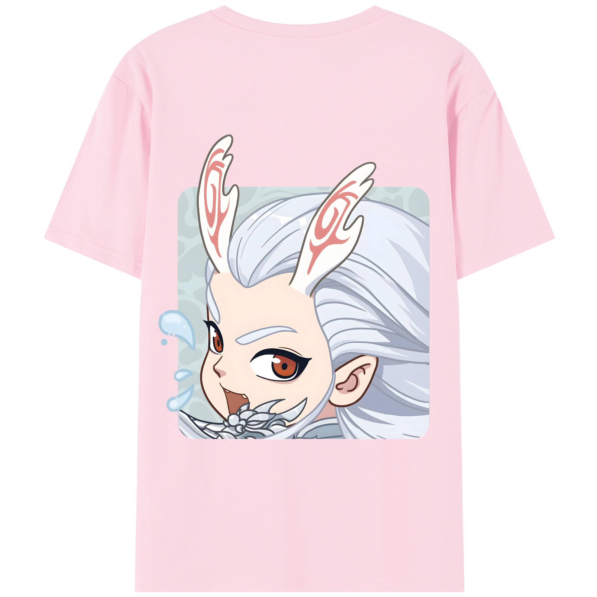 （画像用） Ne Zha 2 ナタ 魔童の大暴れ 綿100％半袖Tシャツ（背面プリント）