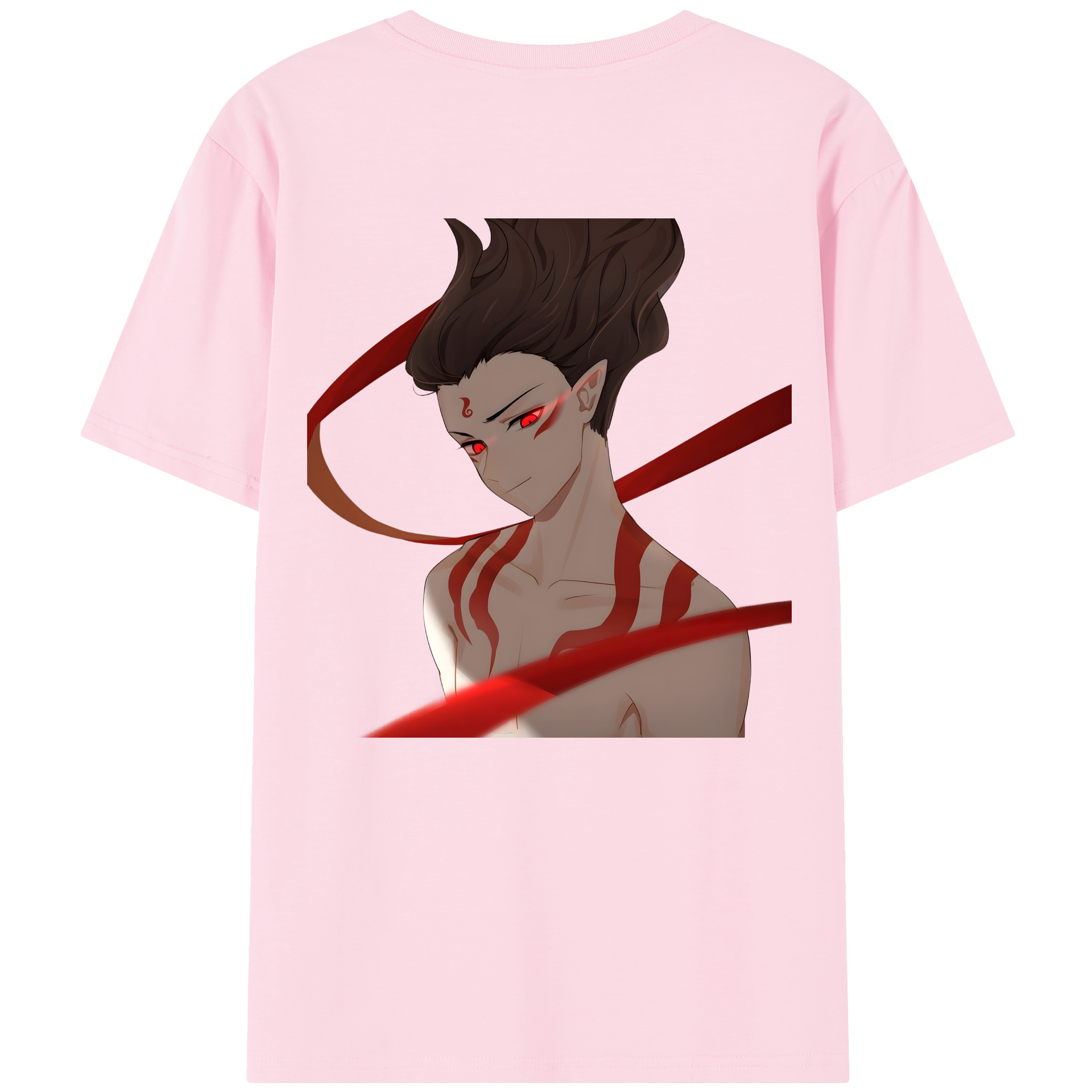 （画像用） Ne Zha 2 ナタ 魔童の大暴れ 綿100％半袖Tシャツ（背面プリント）