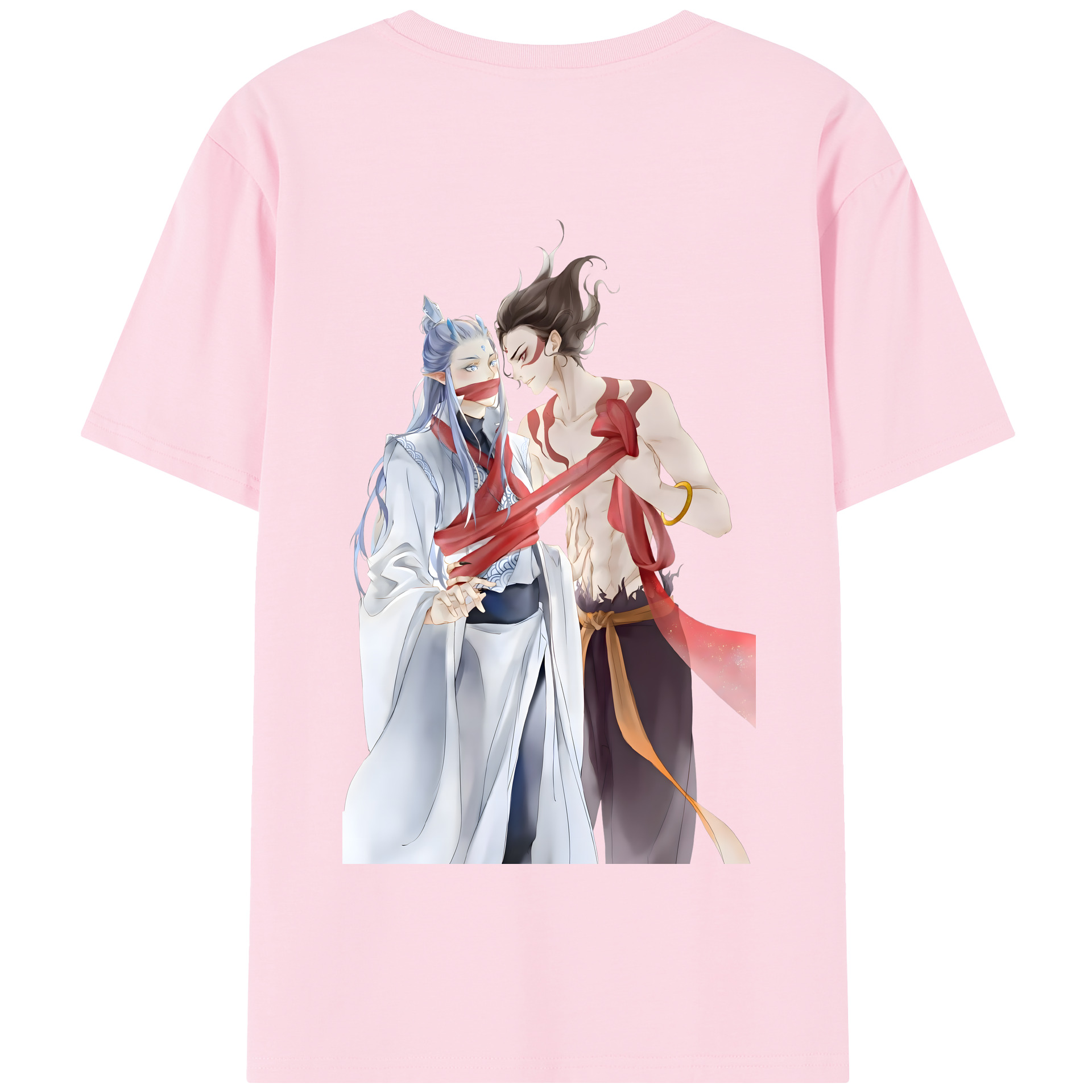 （画像用） Ne Zha 2 ナタ 魔童の大暴れ 綿100％半袖Tシャツ（背面プリント）