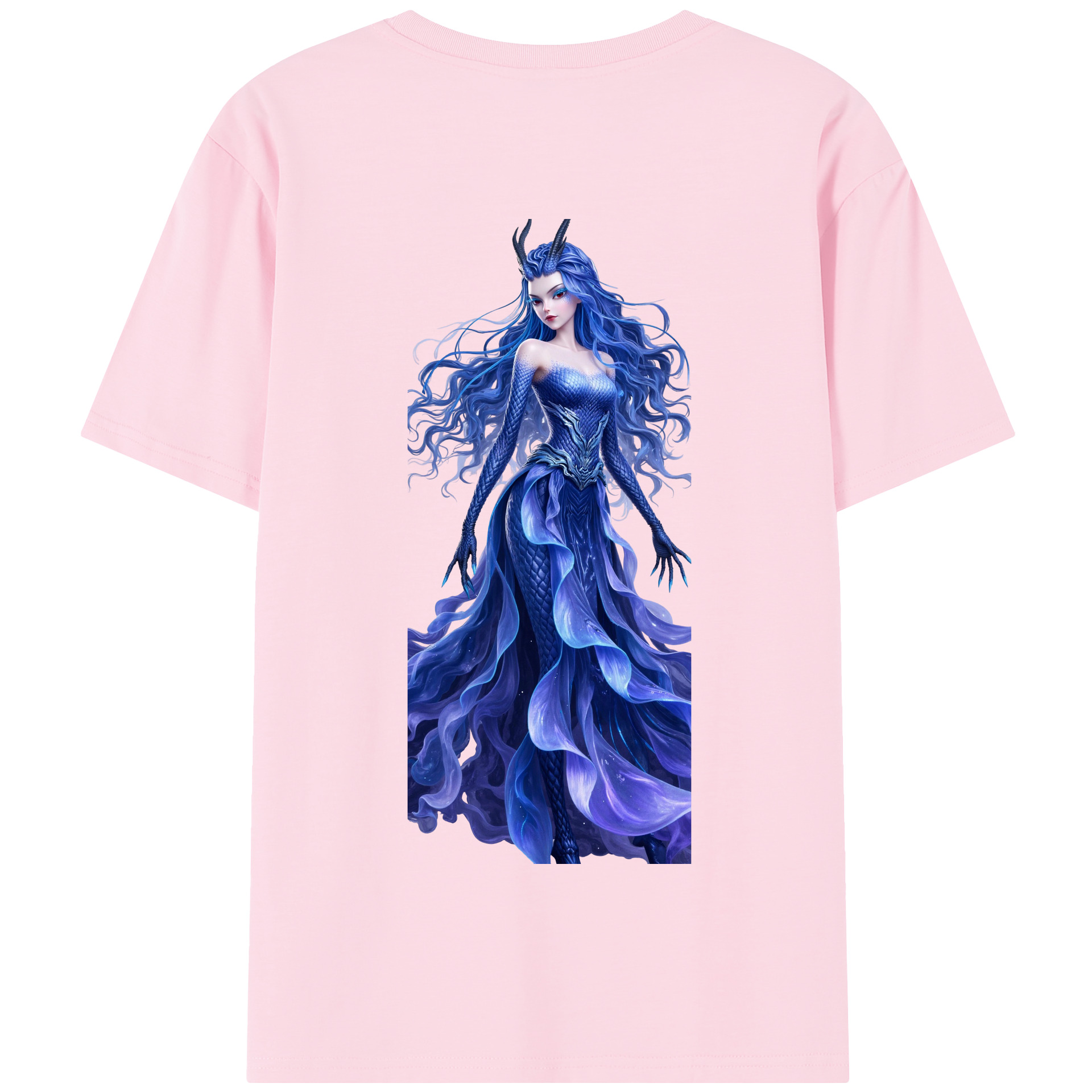（画像用） Ne Zha 2 ナタ 魔童の大暴れ 綿100％半袖Tシャツ（背面プリント）