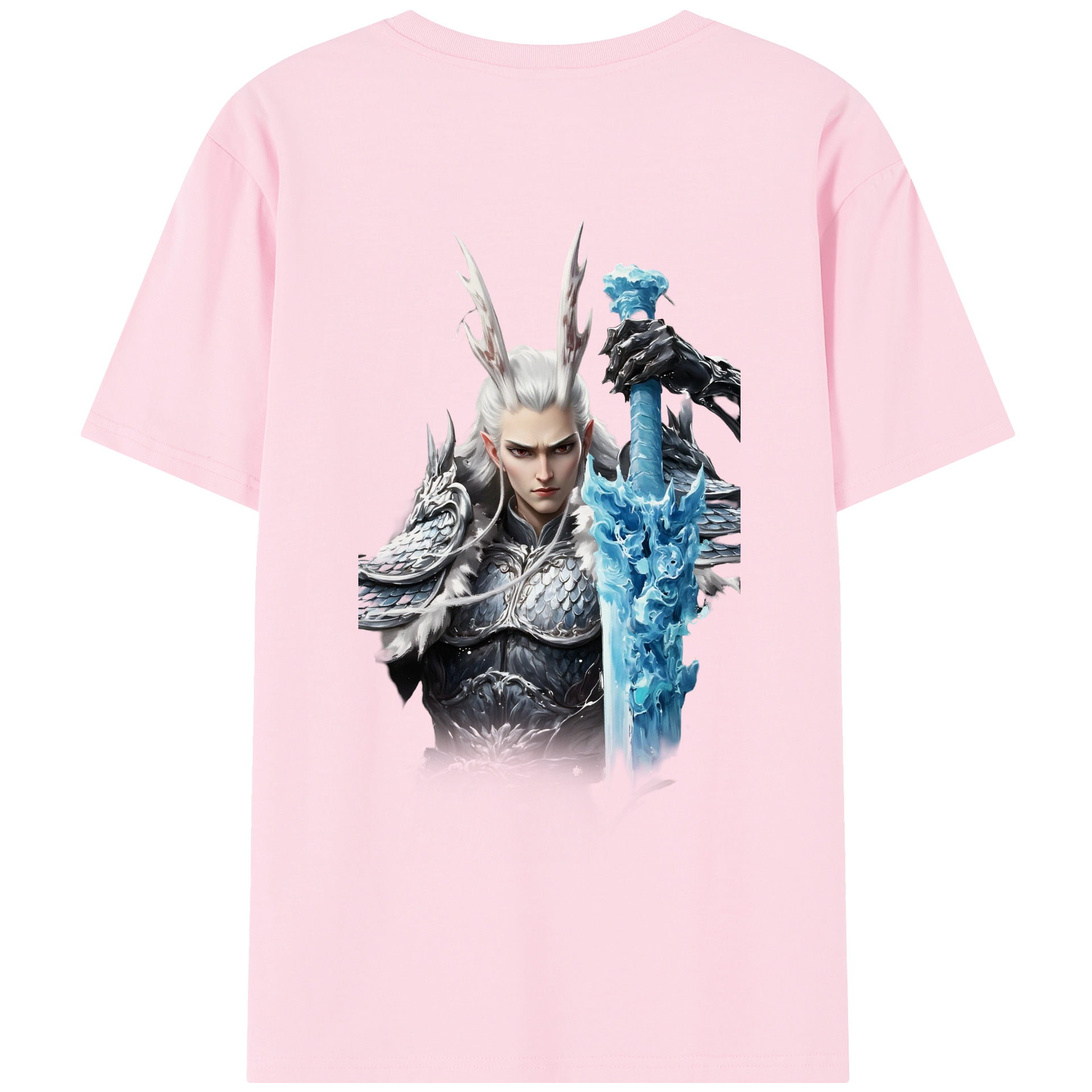 （画像用） Ne Zha 2 ナタ 魔童の大暴れ 綿100％半袖Tシャツ（背面プリント）