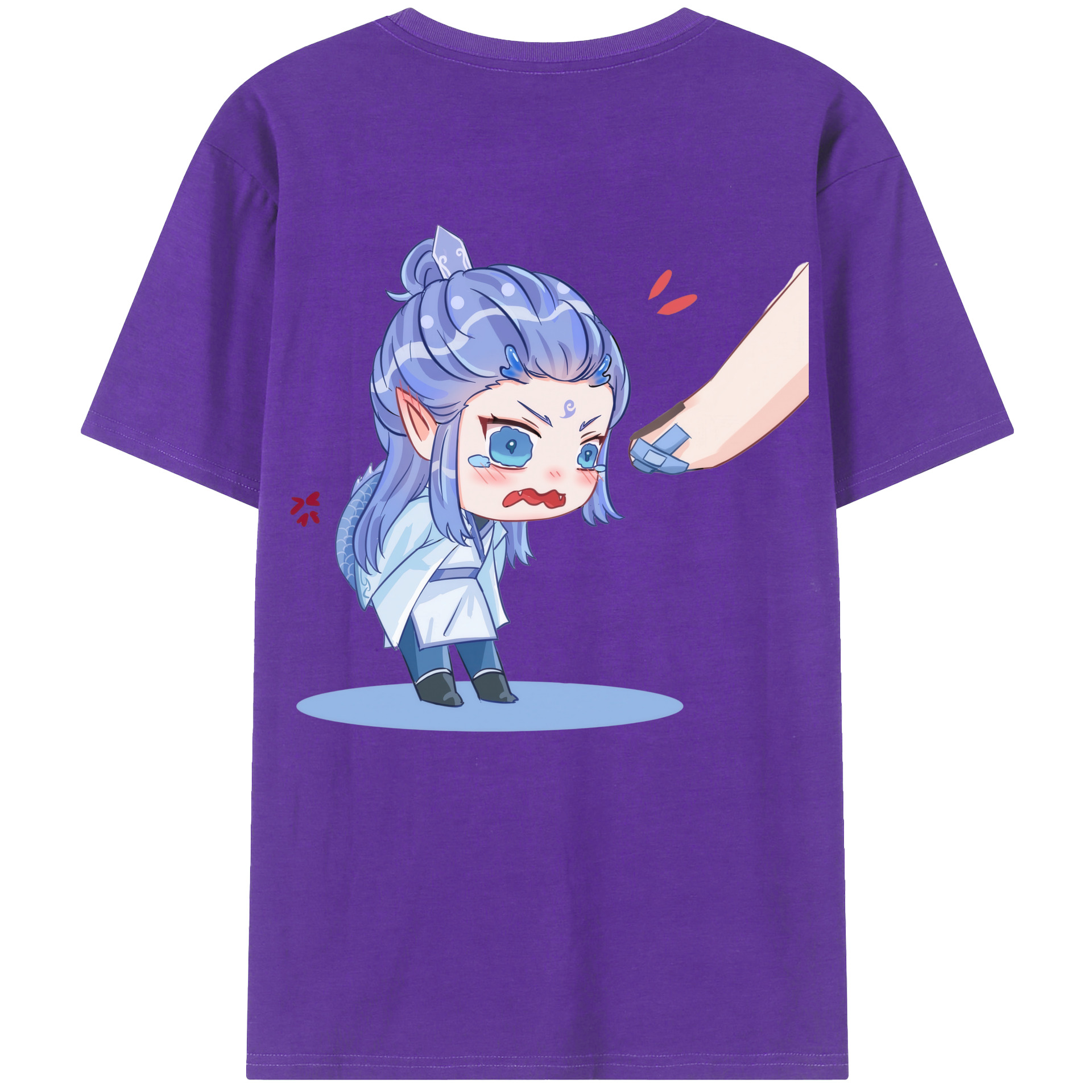 （画像用） Ne Zha 2 ナタ 魔童の大暴れ 綿100％半袖Tシャツ（背面プリント）