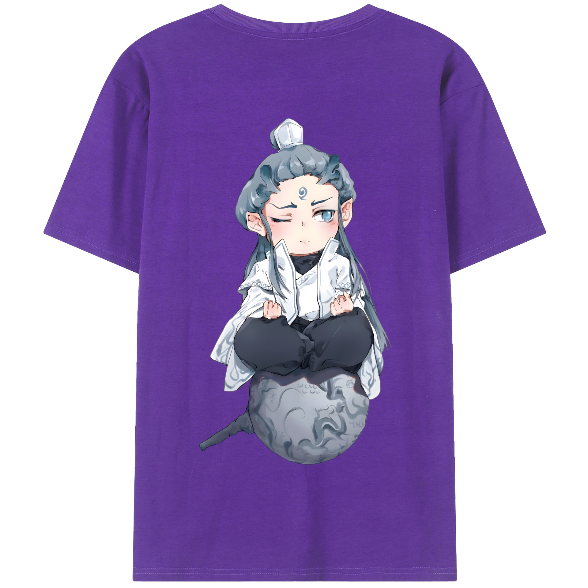（画像用） Ne Zha 2 ナタ 魔童の大暴れ 綿100％半袖Tシャツ（背面プリント）