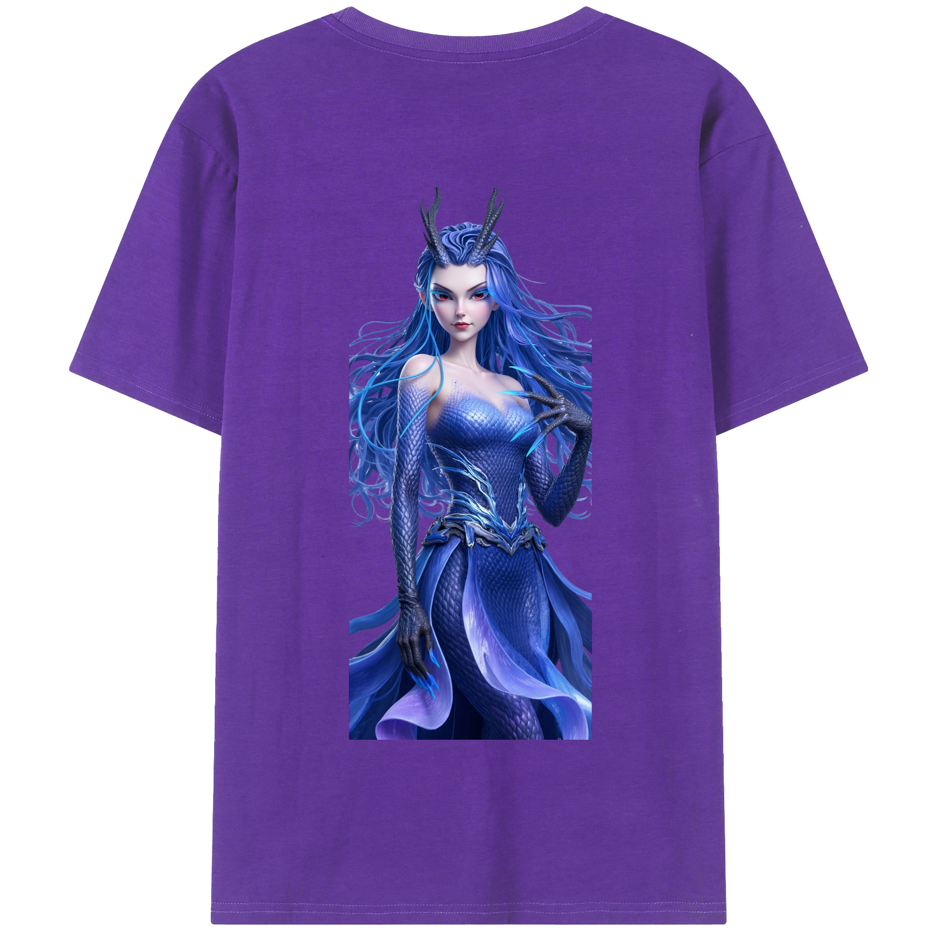 （画像用） Ne Zha 2 ナタ 魔童の大暴れ 綿100％半袖Tシャツ（背面プリント）