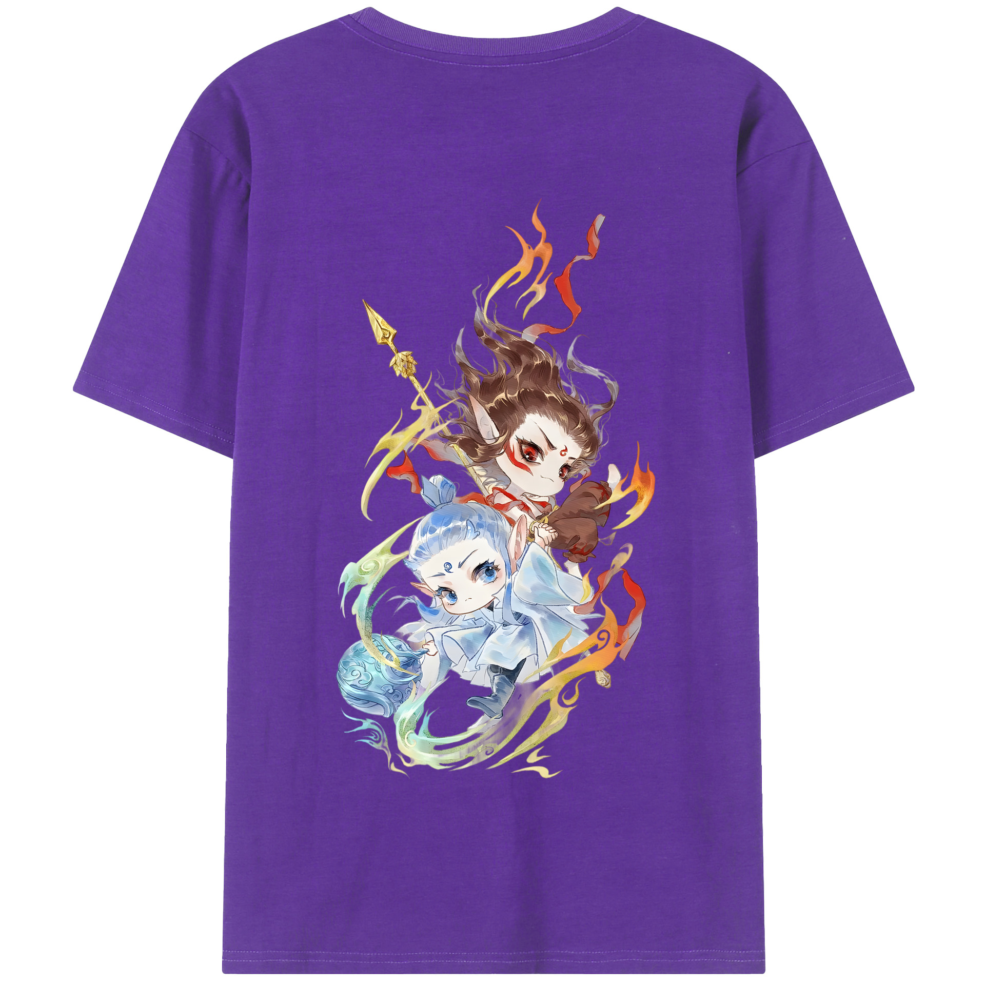 Ne Zha 2 ナタ 魔童の大暴れ 綿100％半袖Tシャツ（背面プリント）