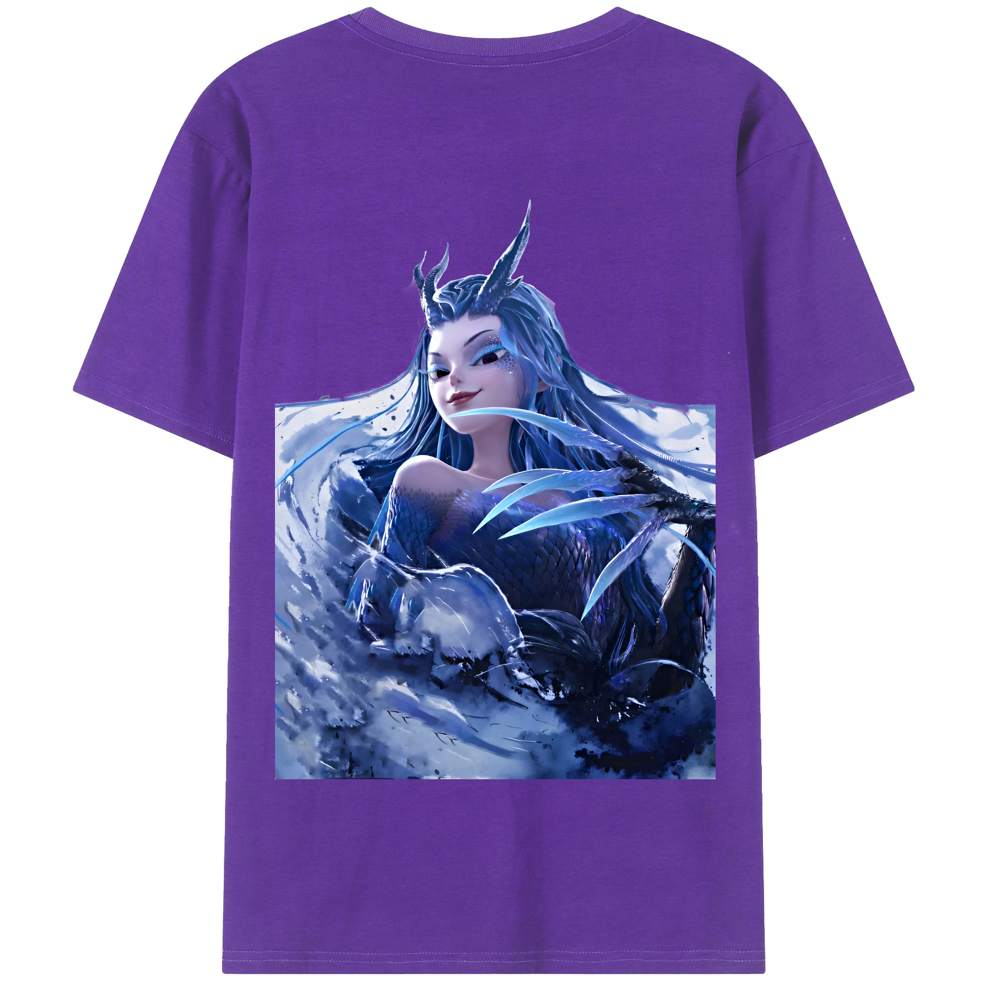 （画像用） Ne Zha 2 ナタ 魔童の大暴れ 綿100％半袖Tシャツ（背面プリント）