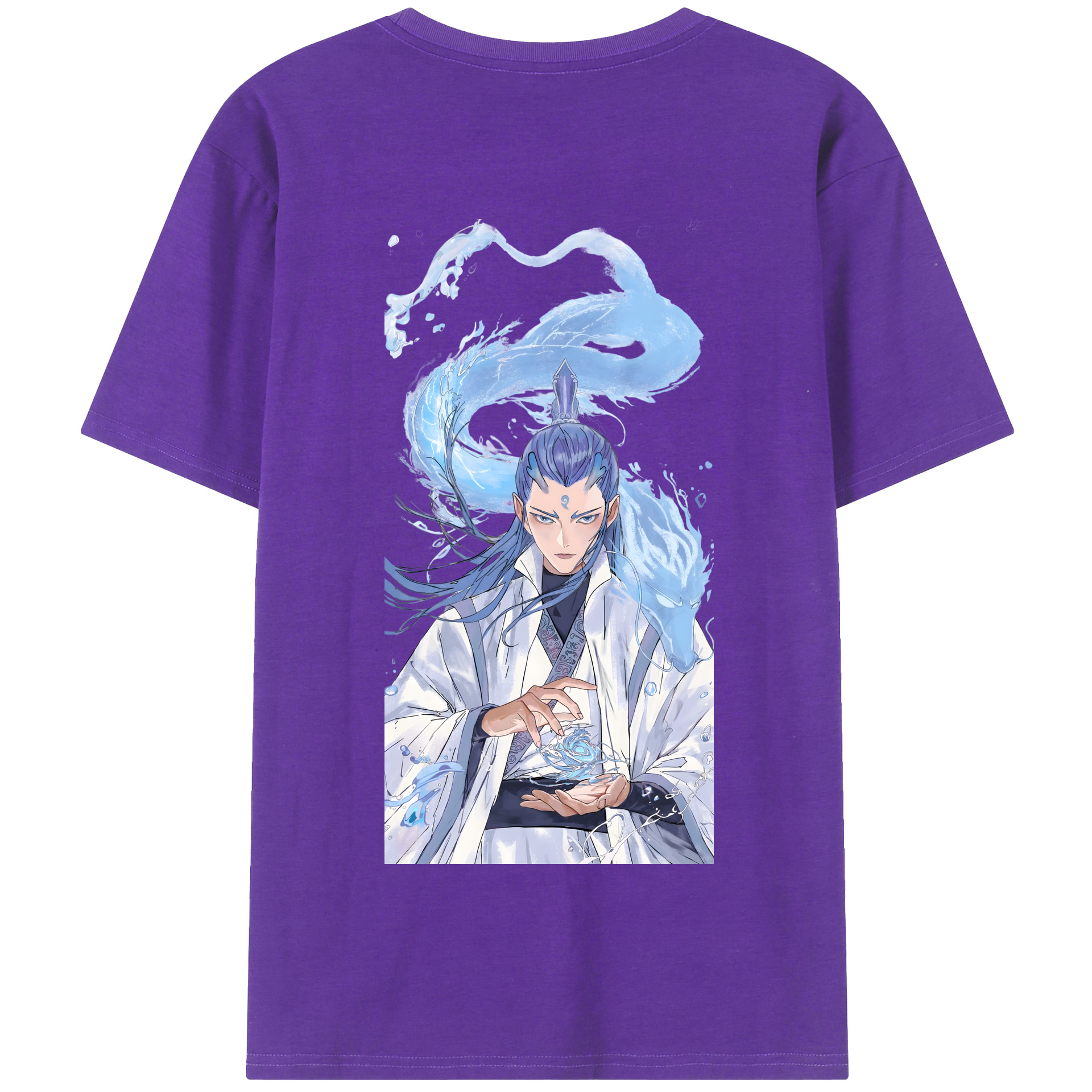 （画像用） Ne Zha 2 ナタ 魔童の大暴れ 綿100％半袖Tシャツ（背面プリント）