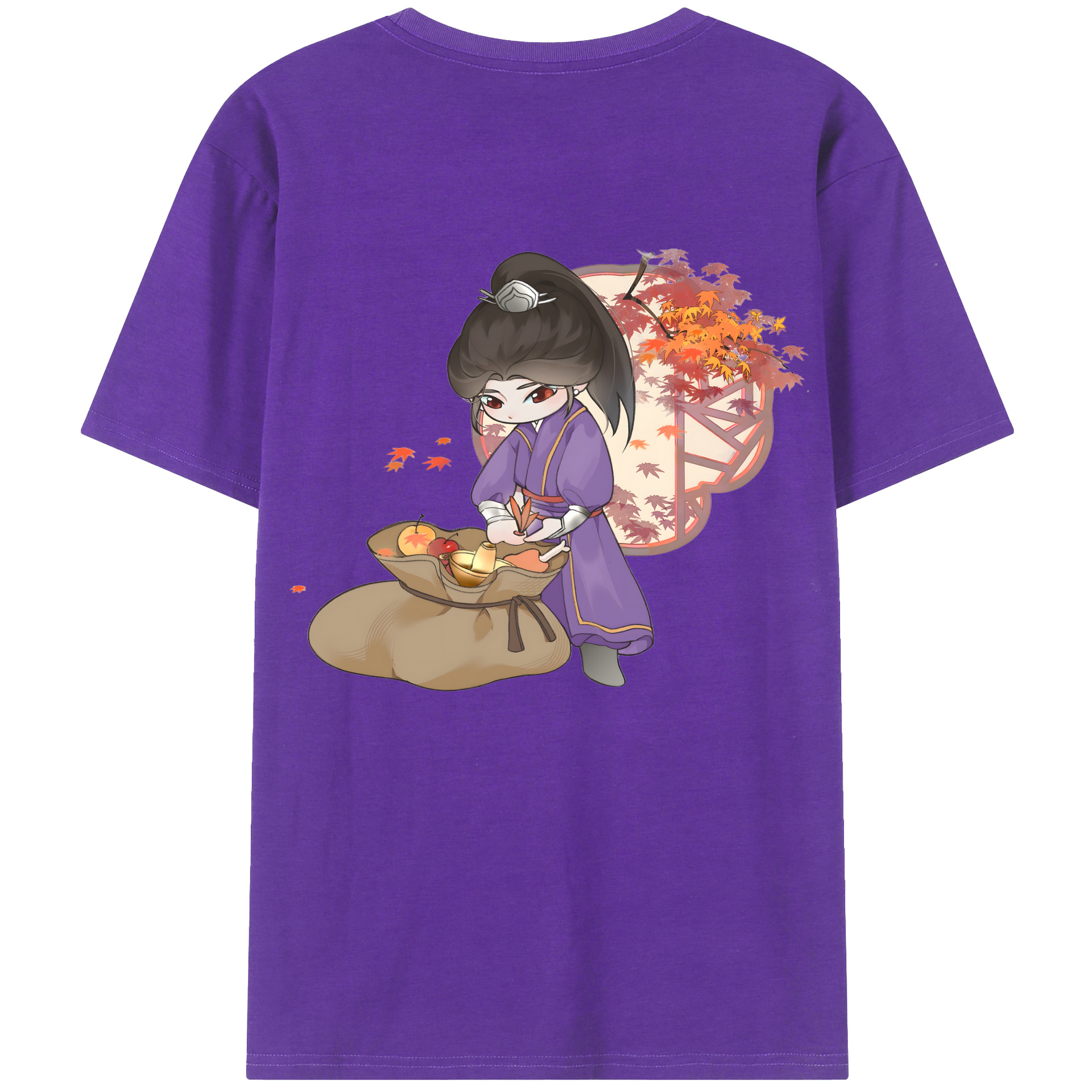 （画像用） Ne Zha 2 ナタ 魔童の大暴れ 綿100％半袖Tシャツ（背面プリント）